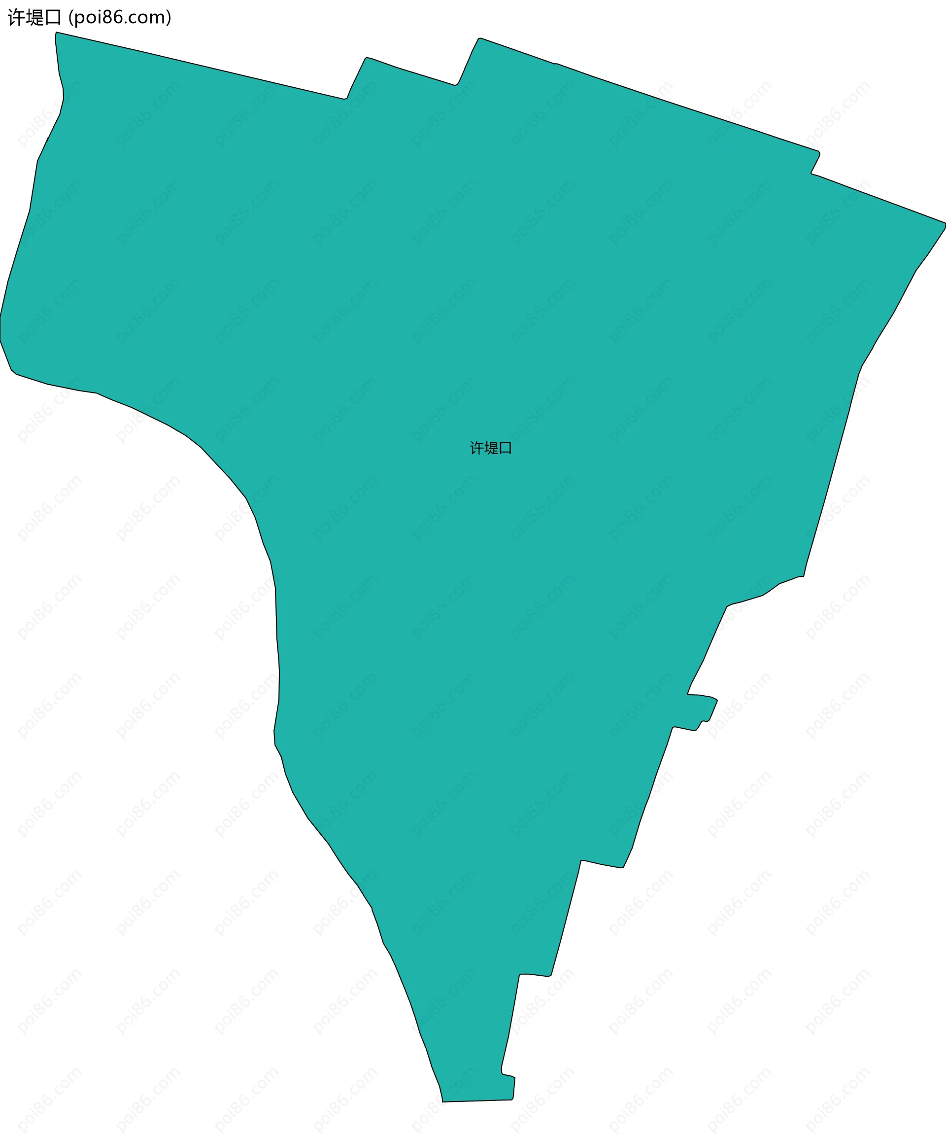 许堤口边界地图