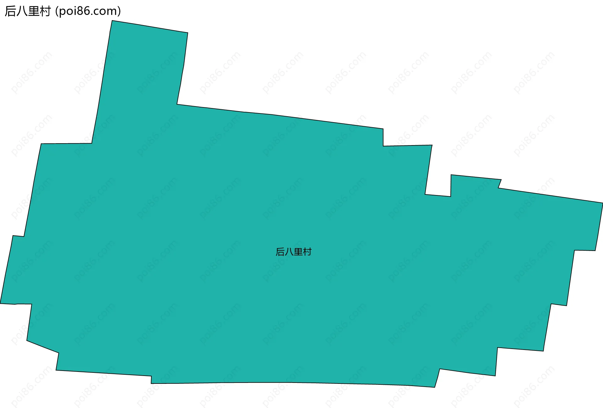 后八里村边界地图