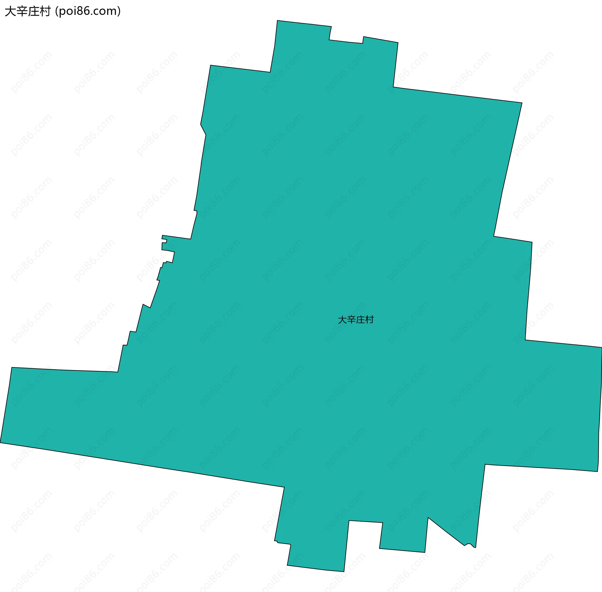 大辛庄村边界地图