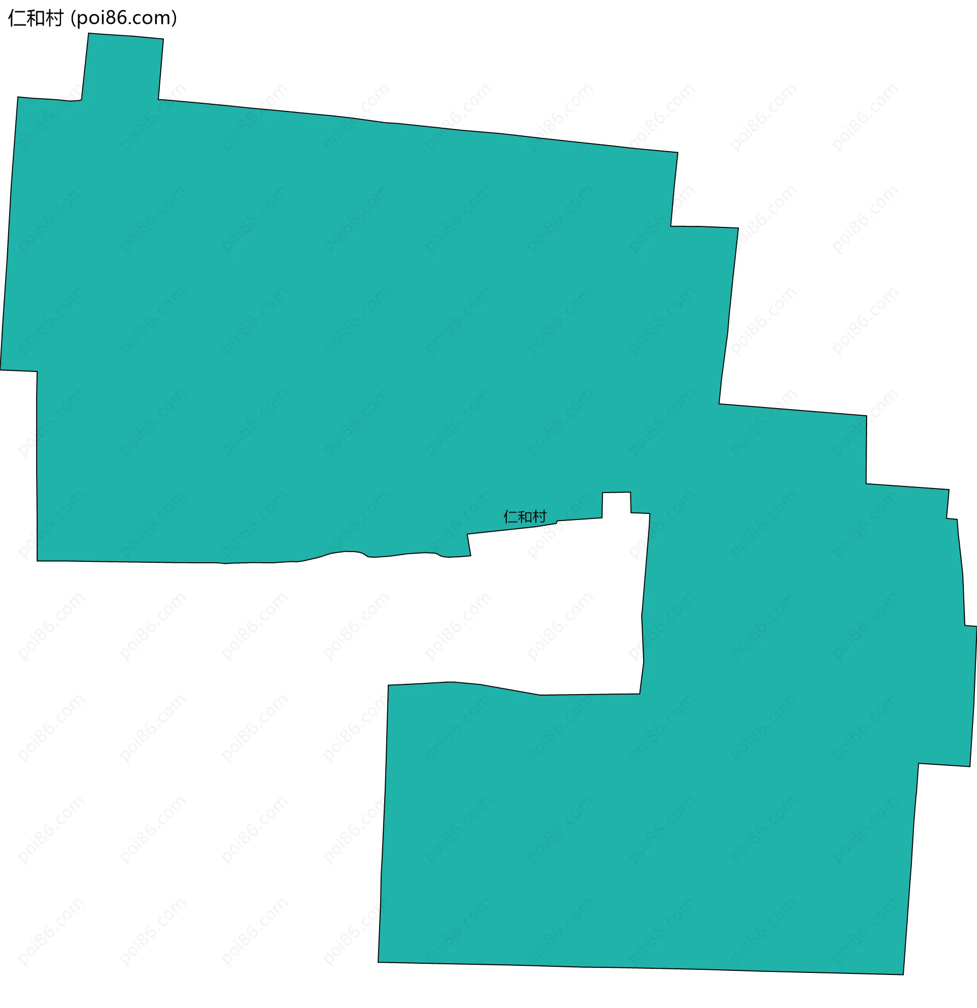 仁和村边界地图