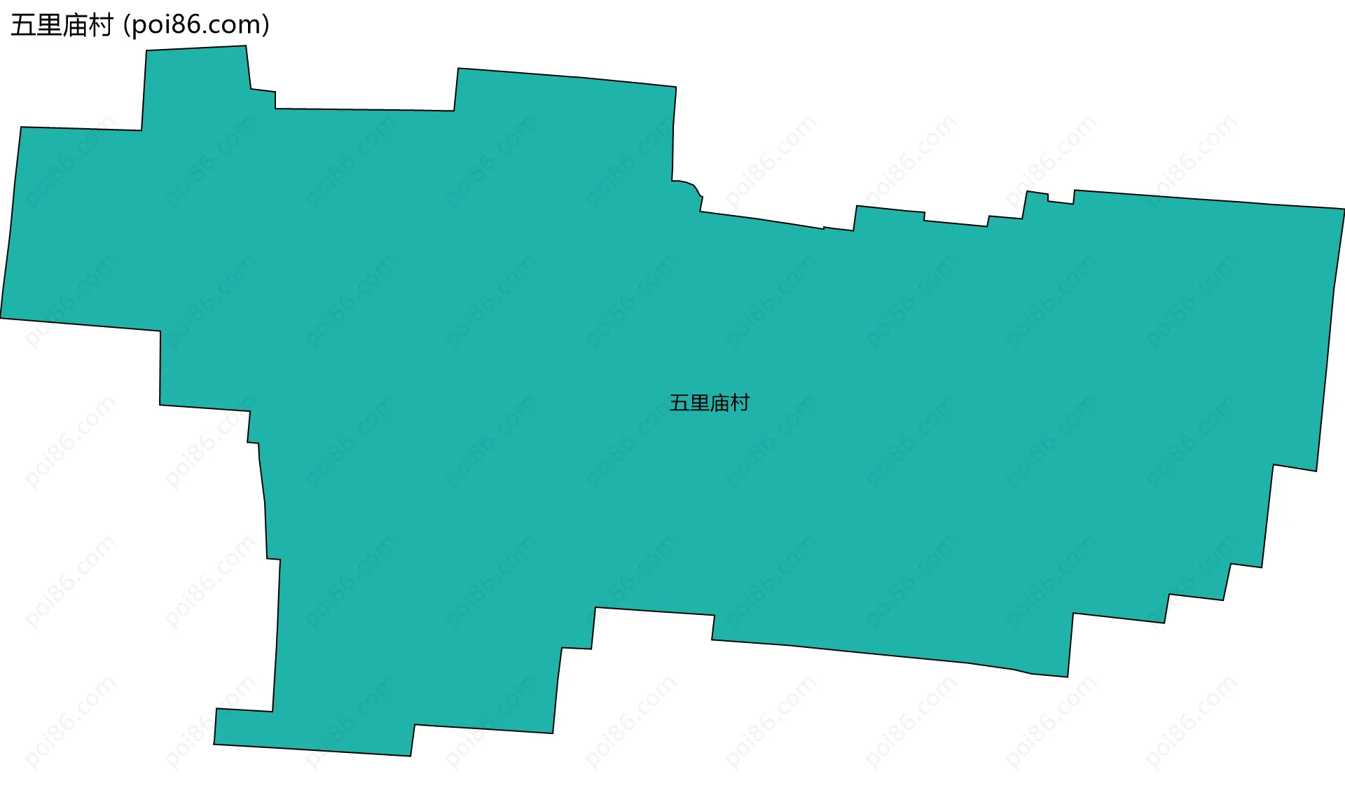 五里庙村边界地图