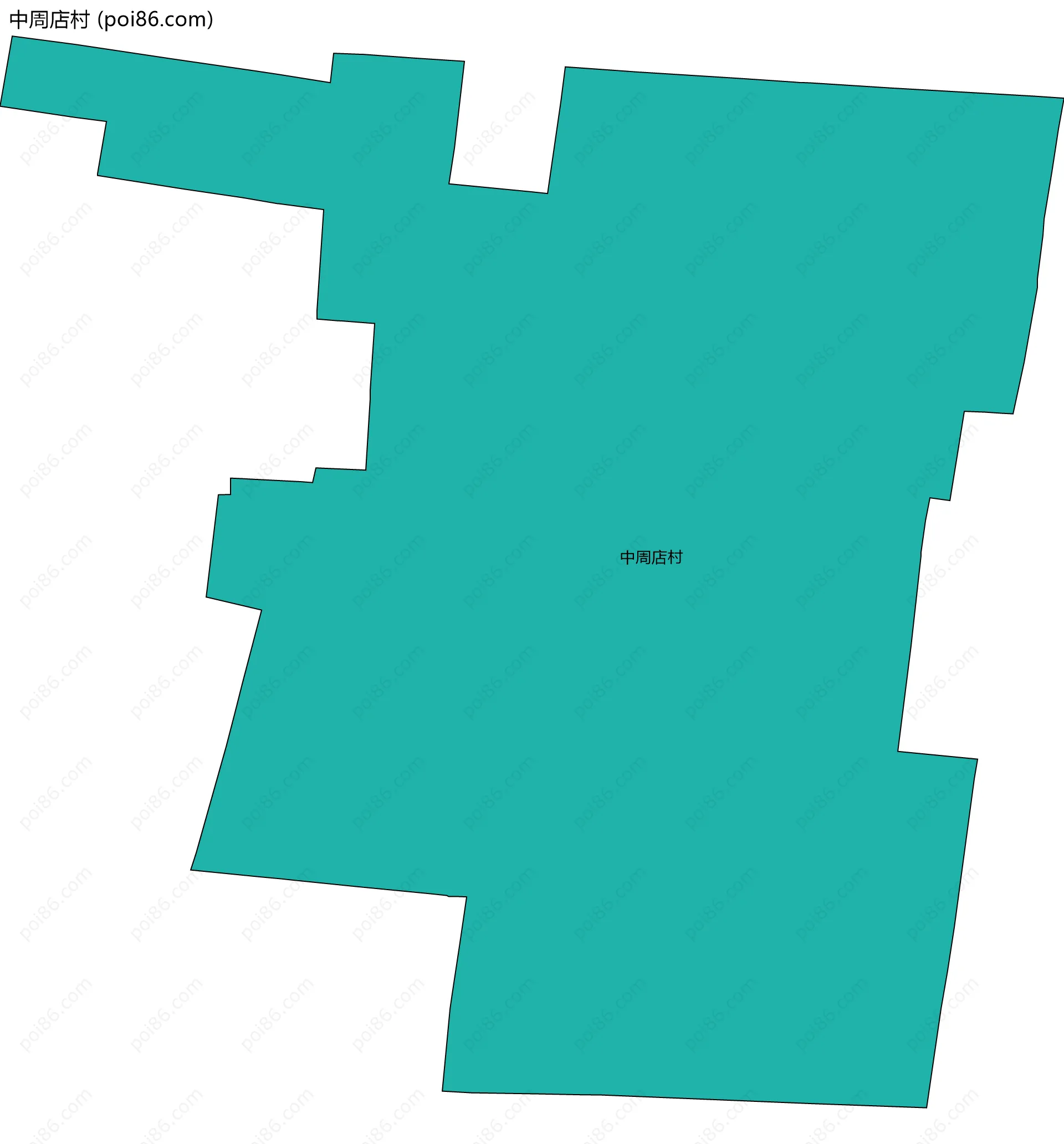 中周店村边界地图