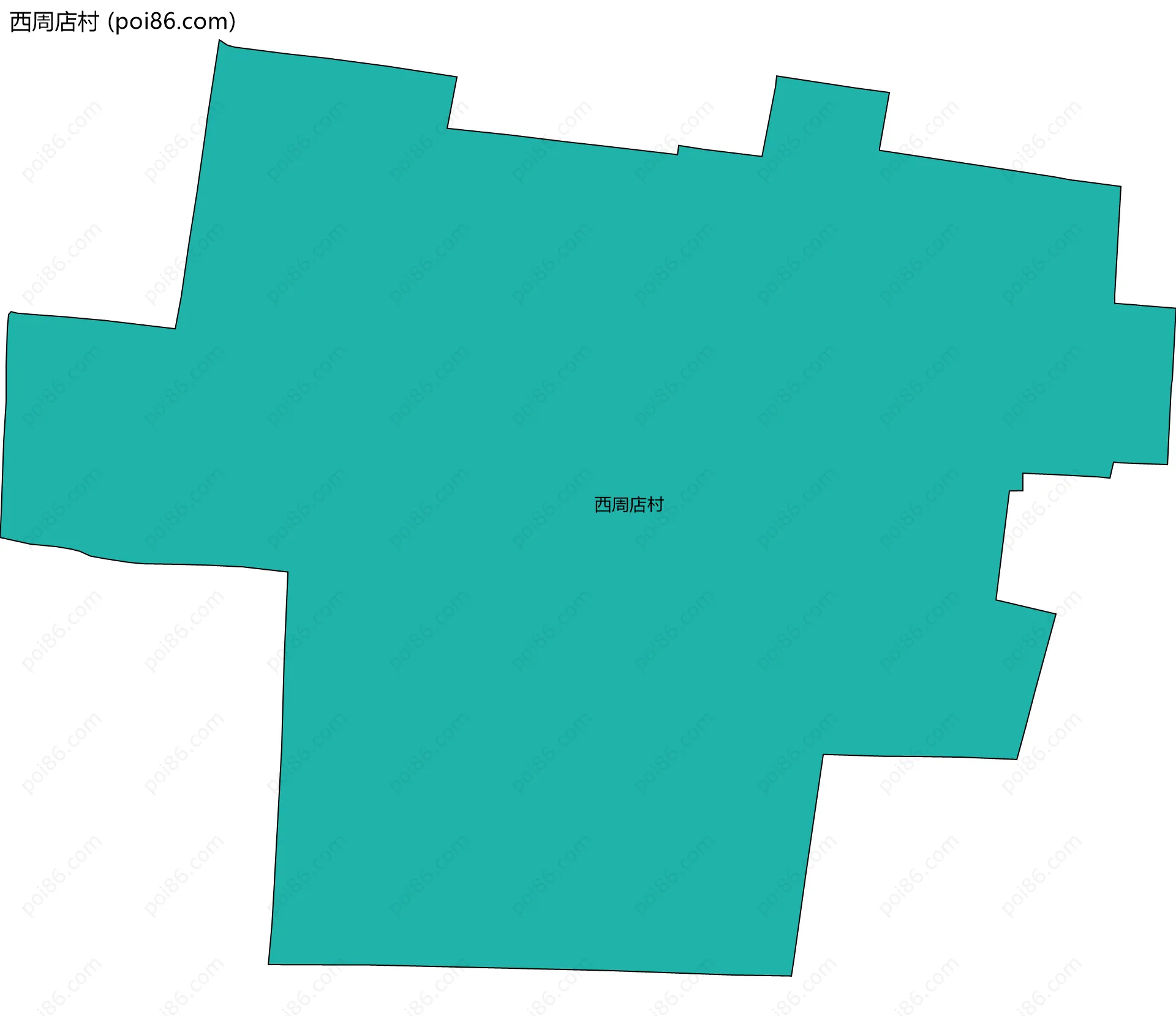 西周店村边界地图