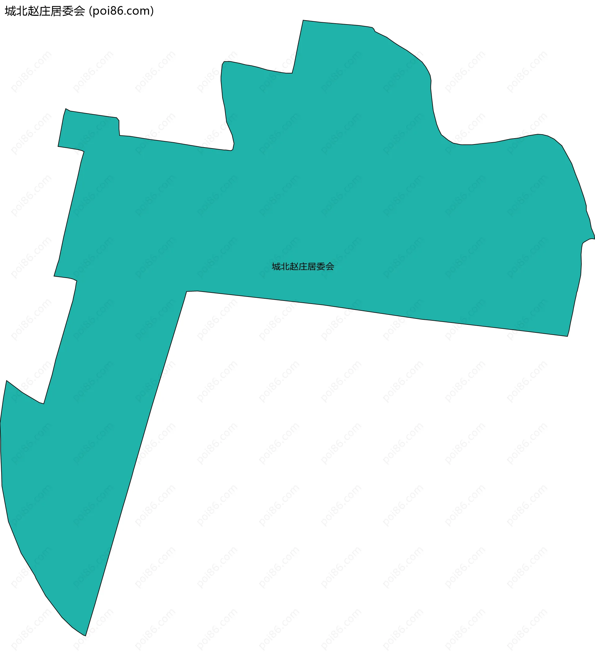 城北赵庄居委会边界地图