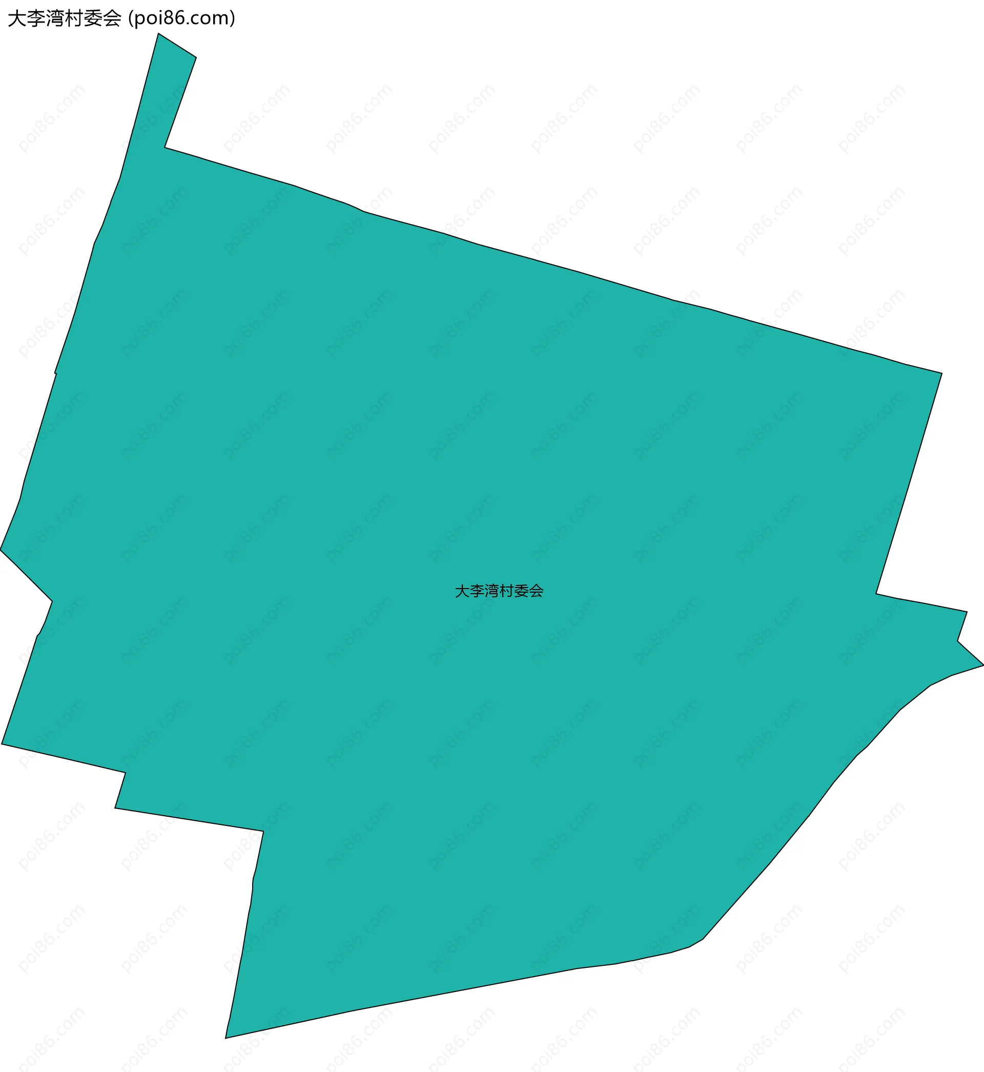 大李湾村委会边界地图