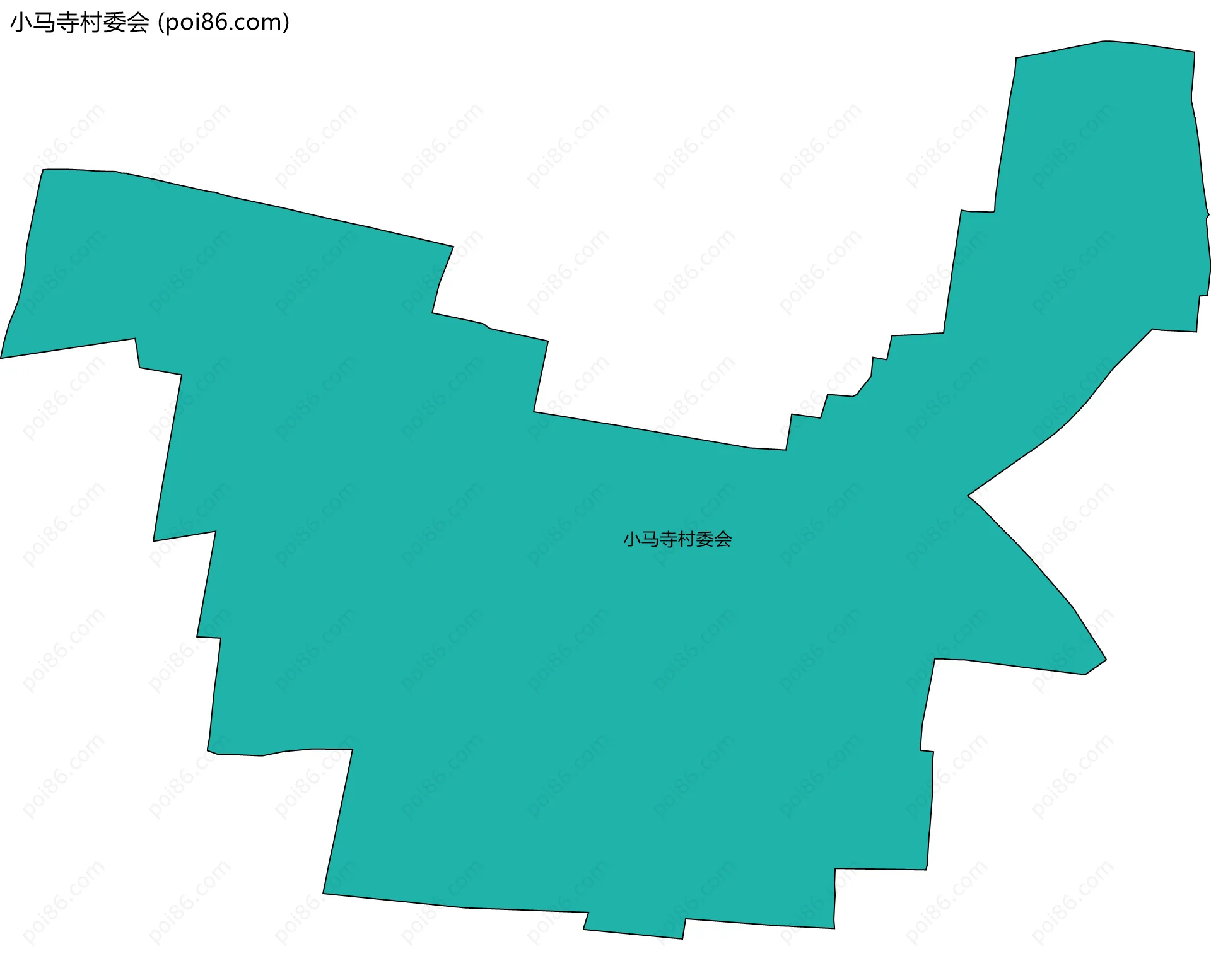 小马寺村委会边界地图