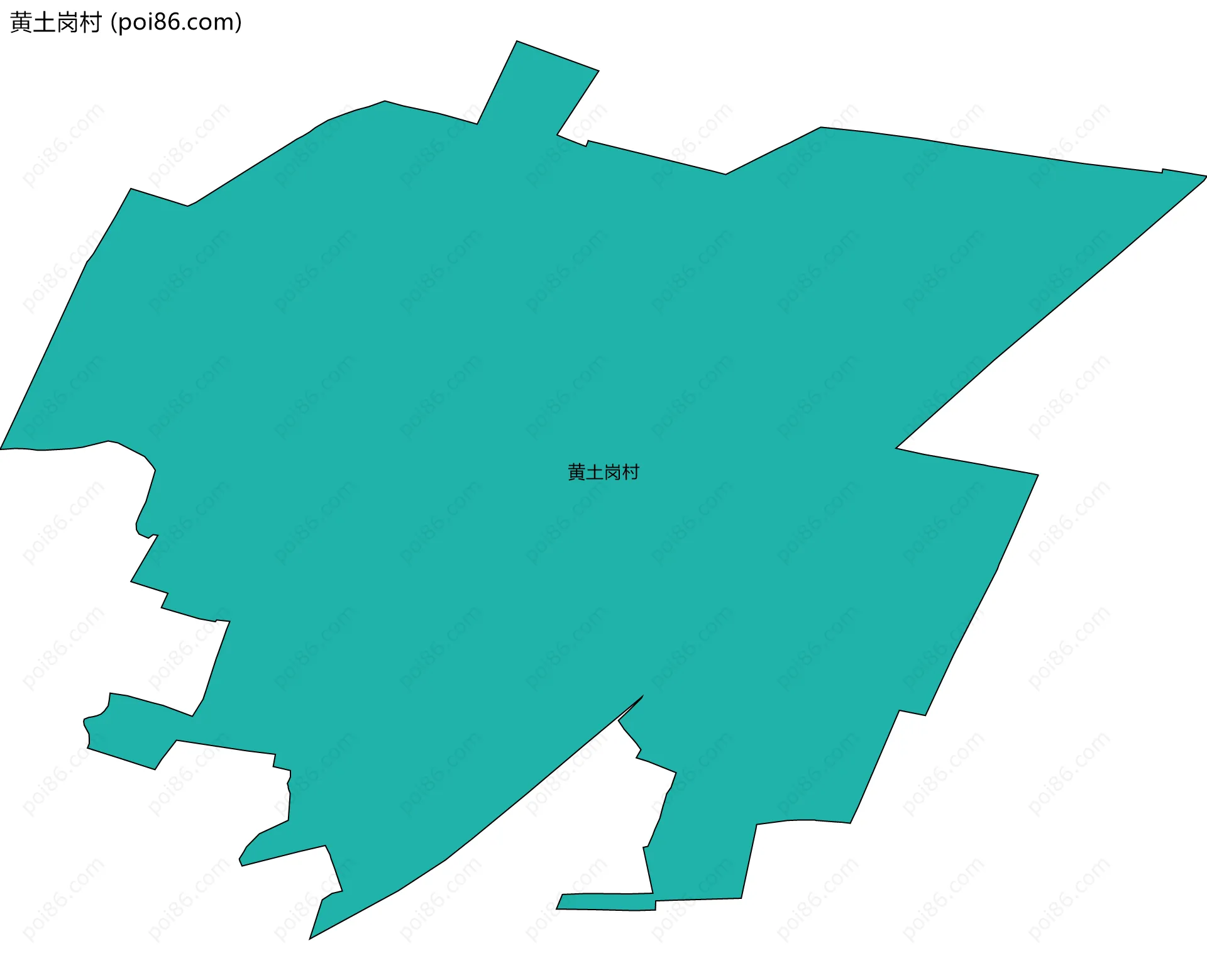 黄土岗村边界地图