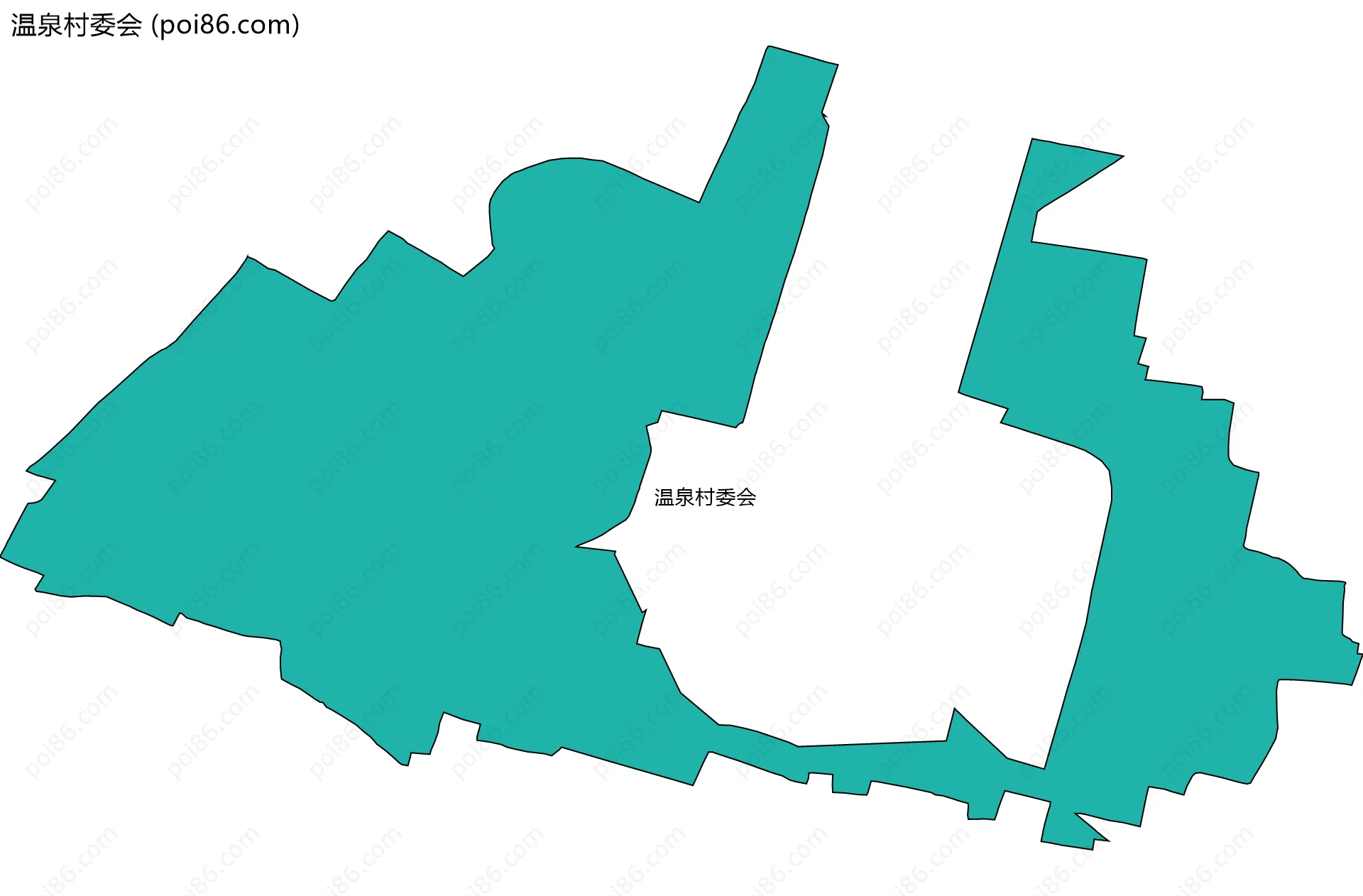 温泉村委会边界地图
