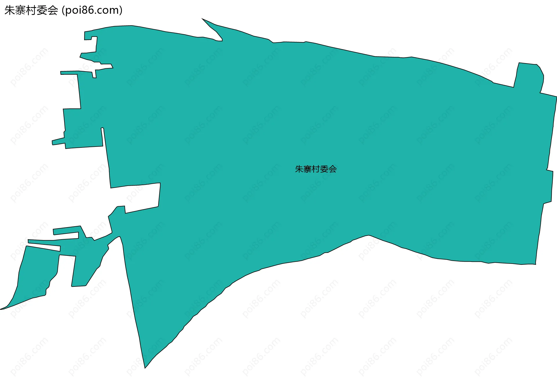 朱寨村委会边界地图