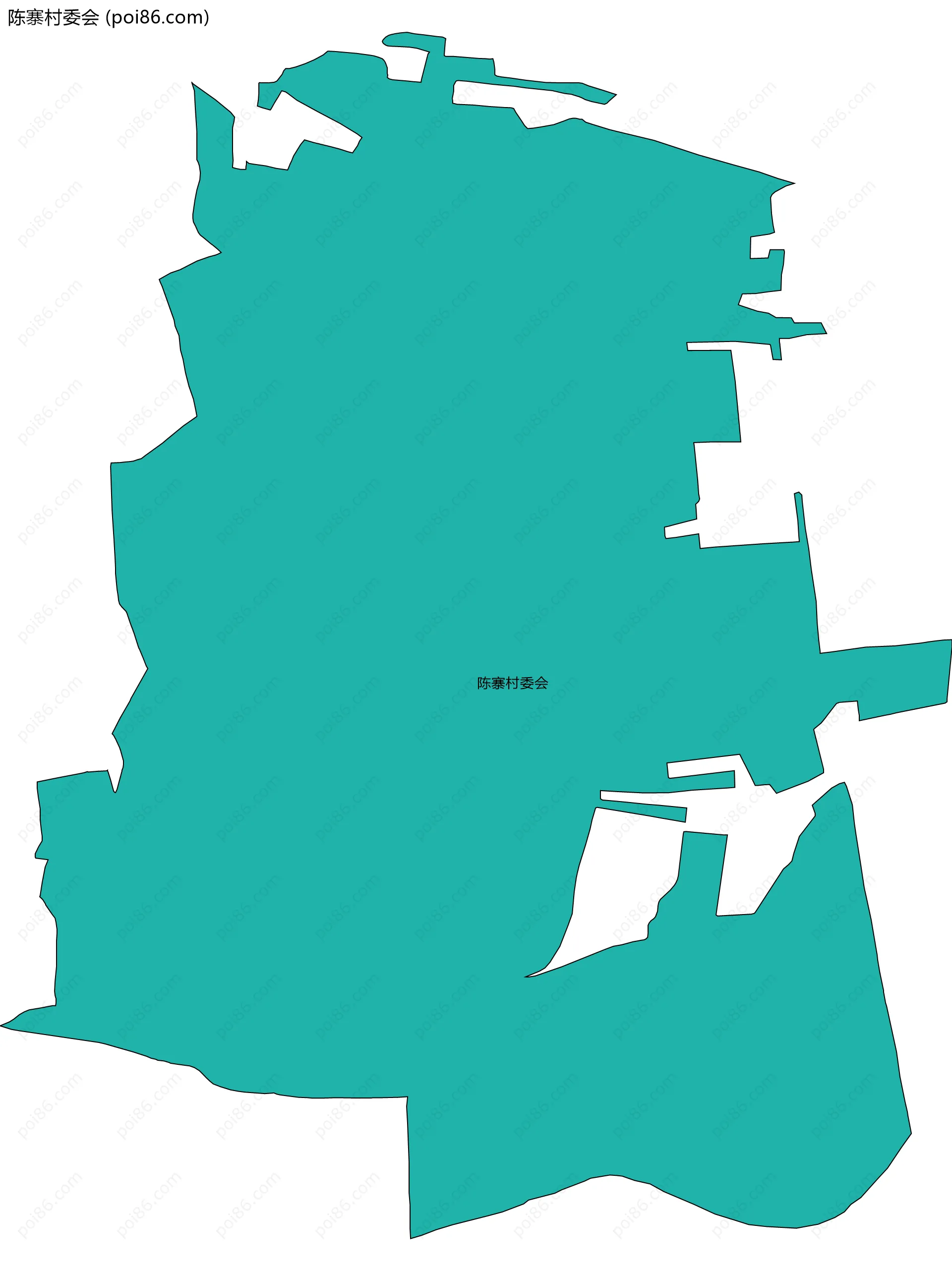 陈寨村委会边界地图