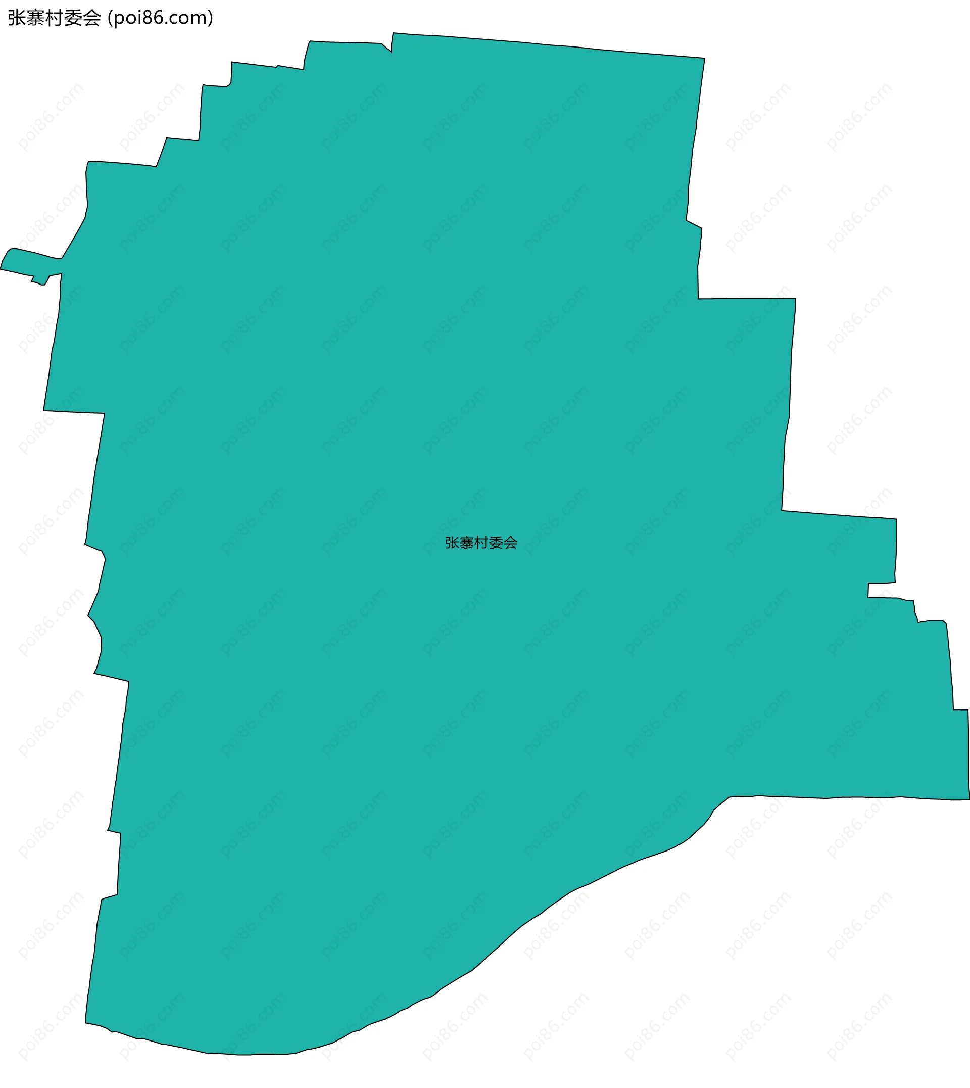 张寨村委会边界地图