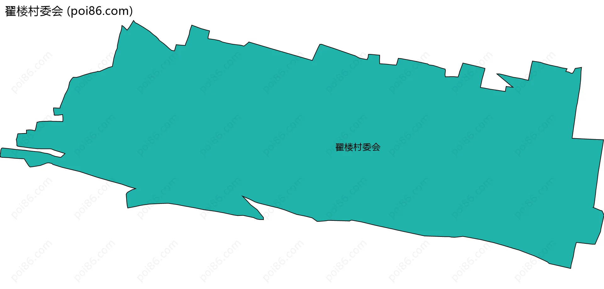 翟楼村委会边界地图