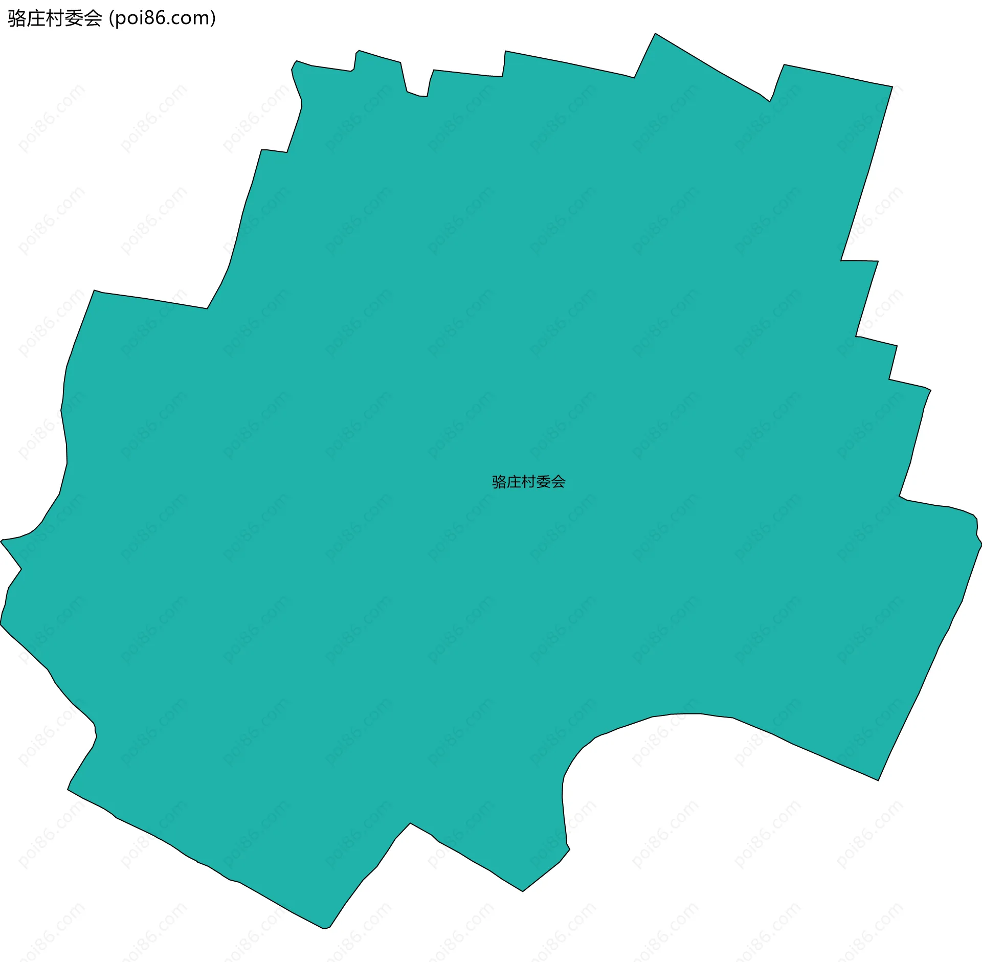 骆庄村委会边界地图