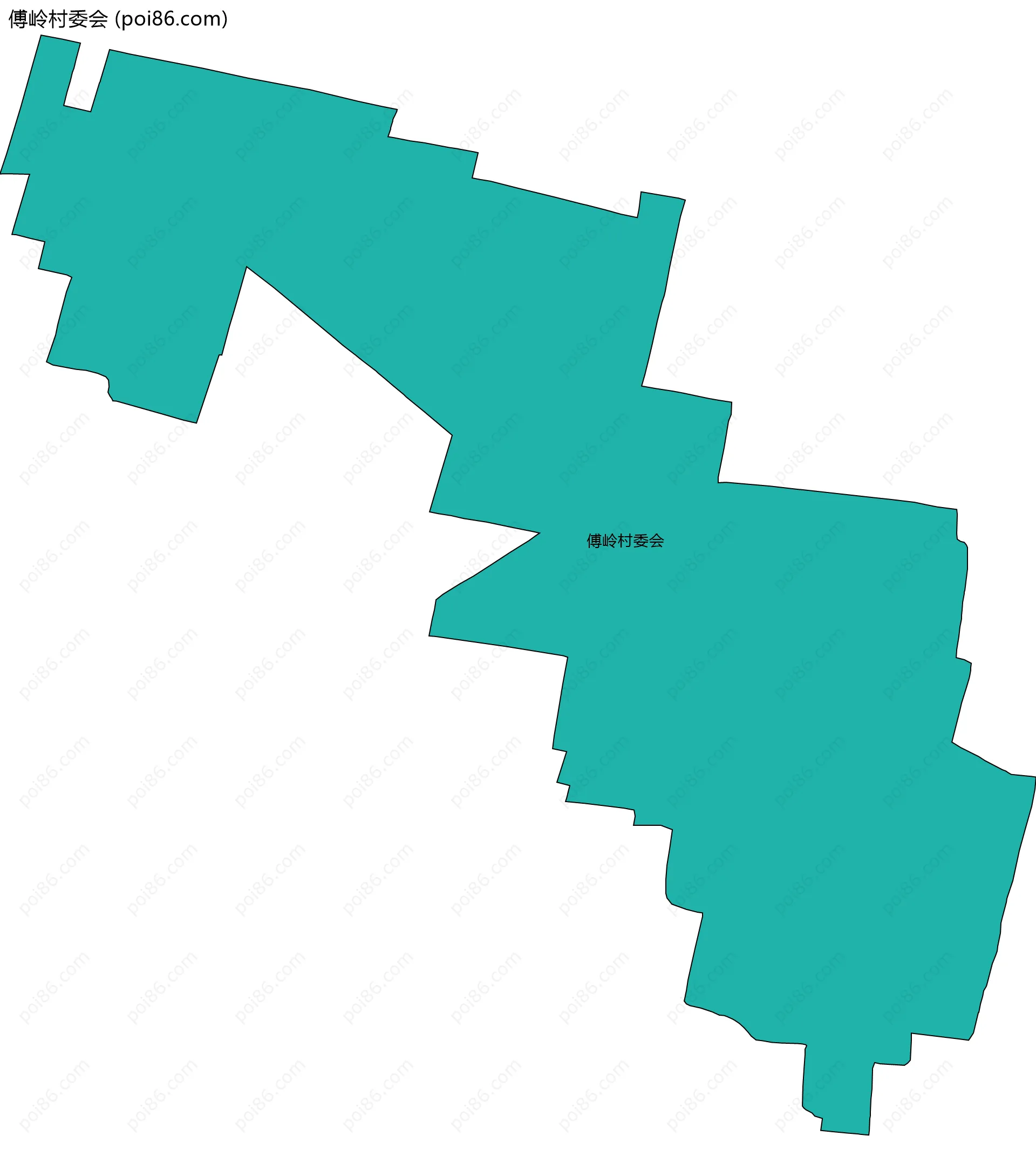 傅岭村委会边界地图
