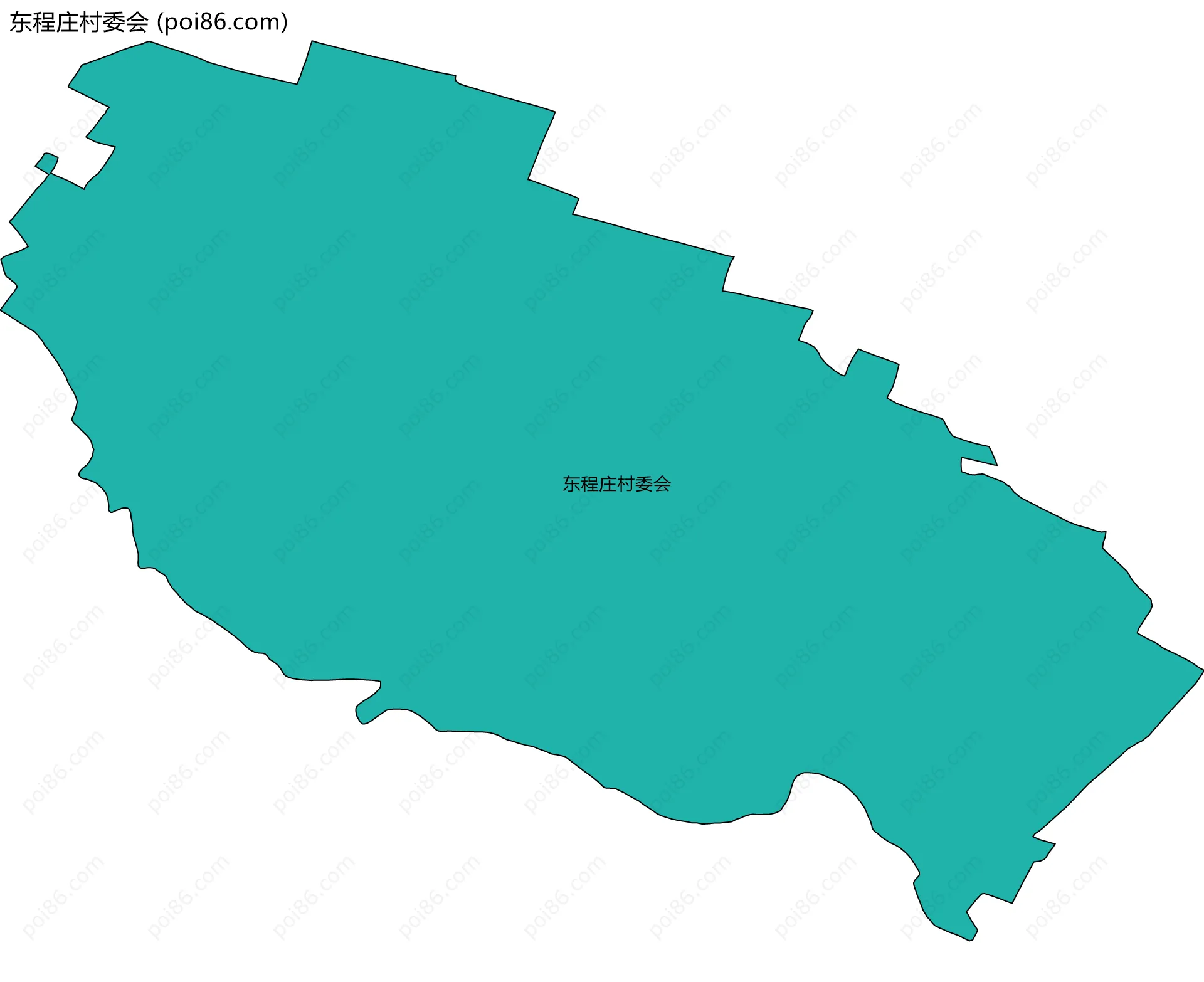 东程庄村委会边界地图