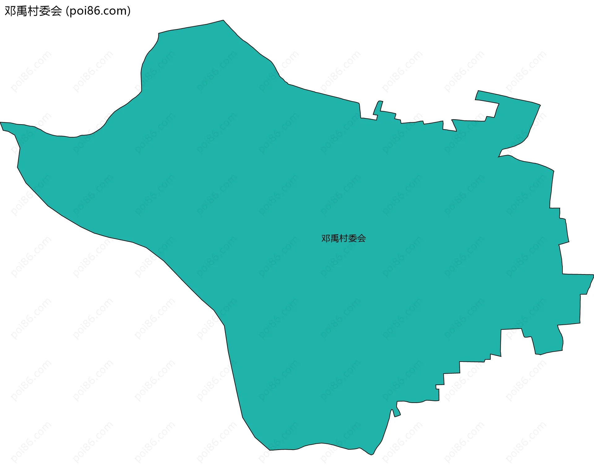 邓禹村委会边界地图