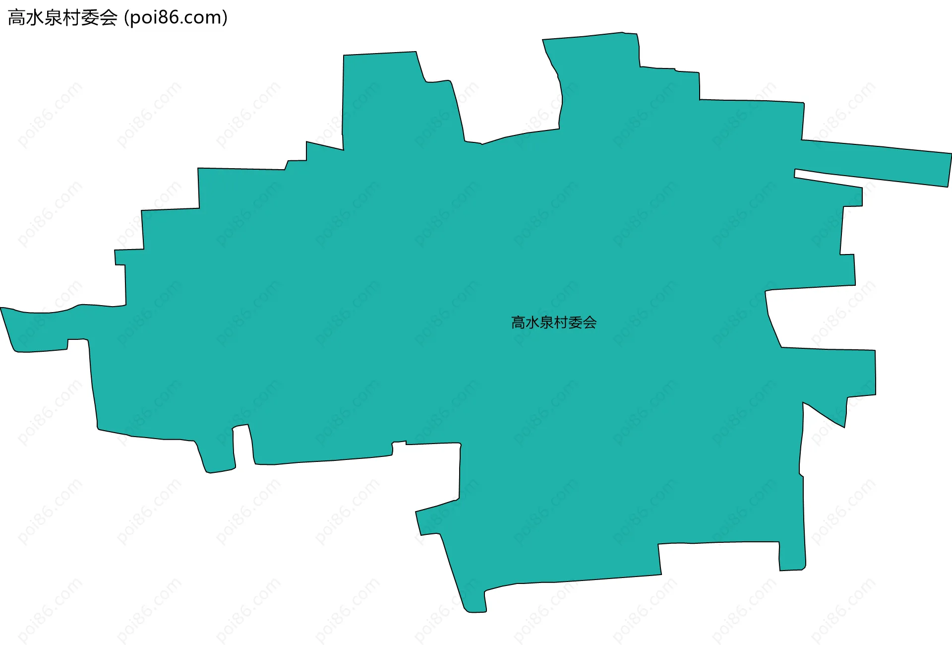 高水泉村委会边界地图
