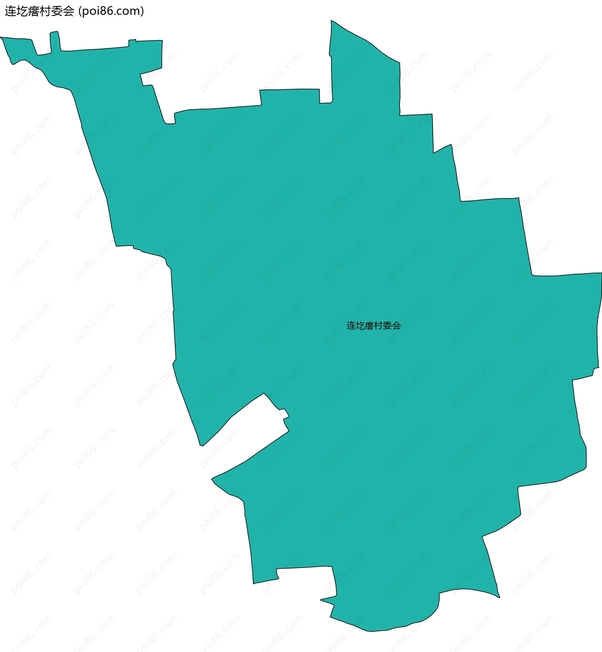 连圪瘩村委会边界地图