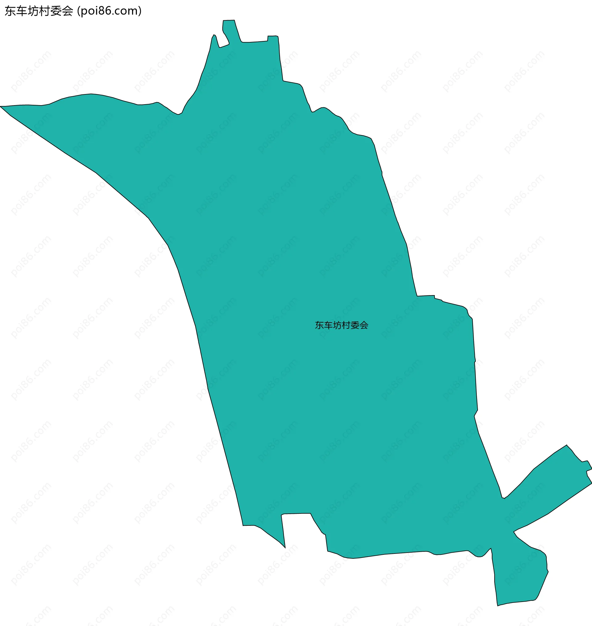 东车坊村委会边界地图