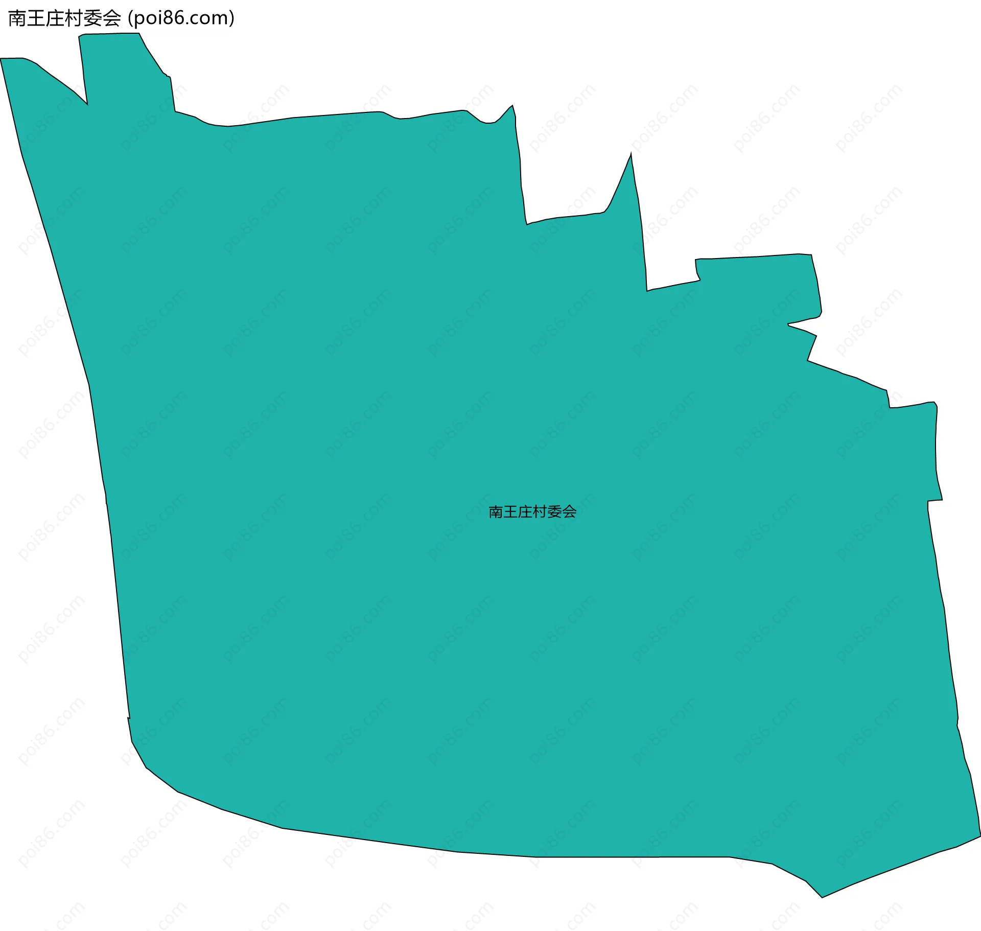 南王庄村委会边界地图