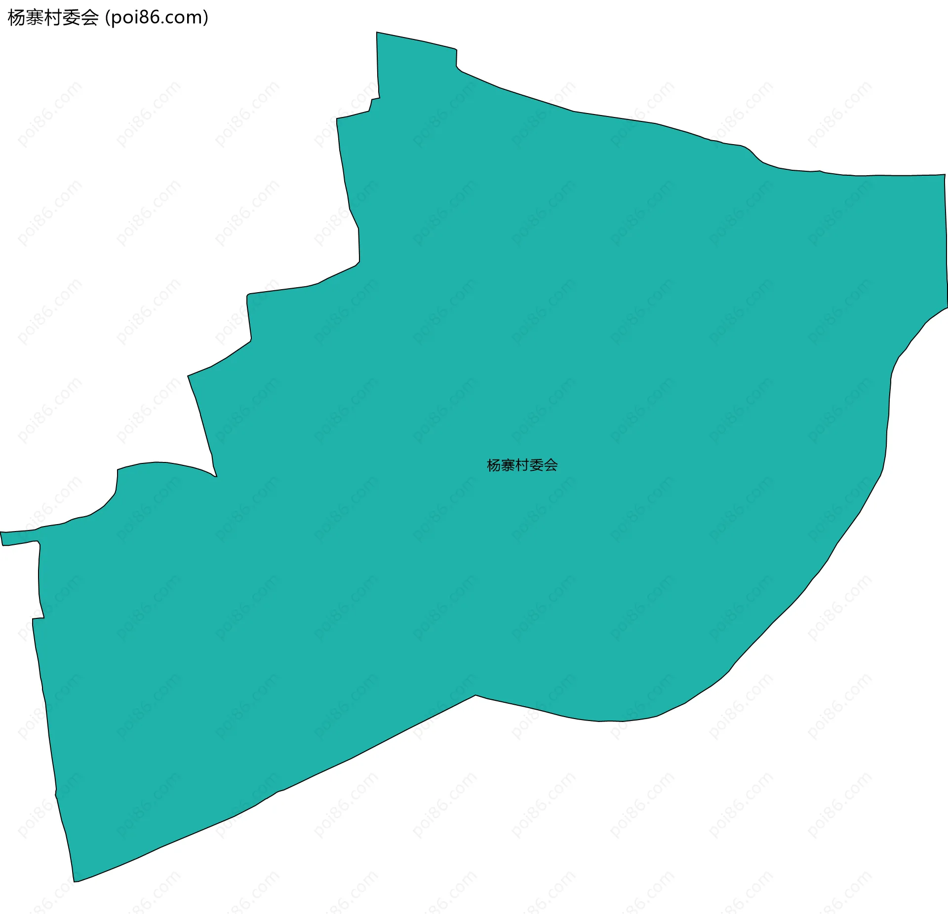 杨寨村委会边界地图