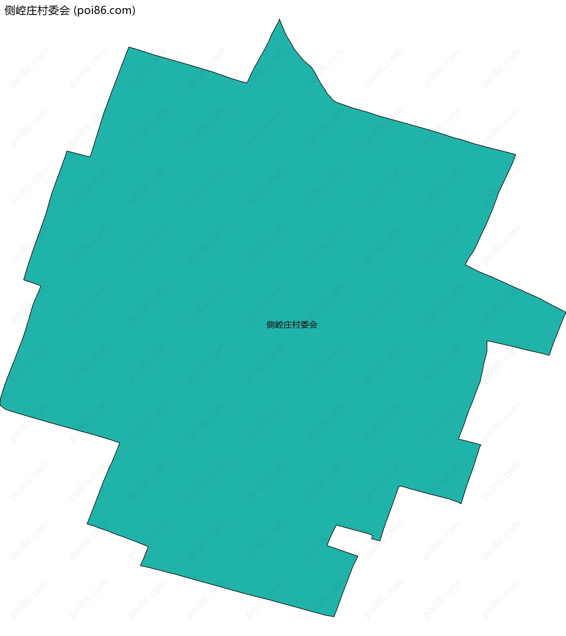 侧崆庄村委会边界地图