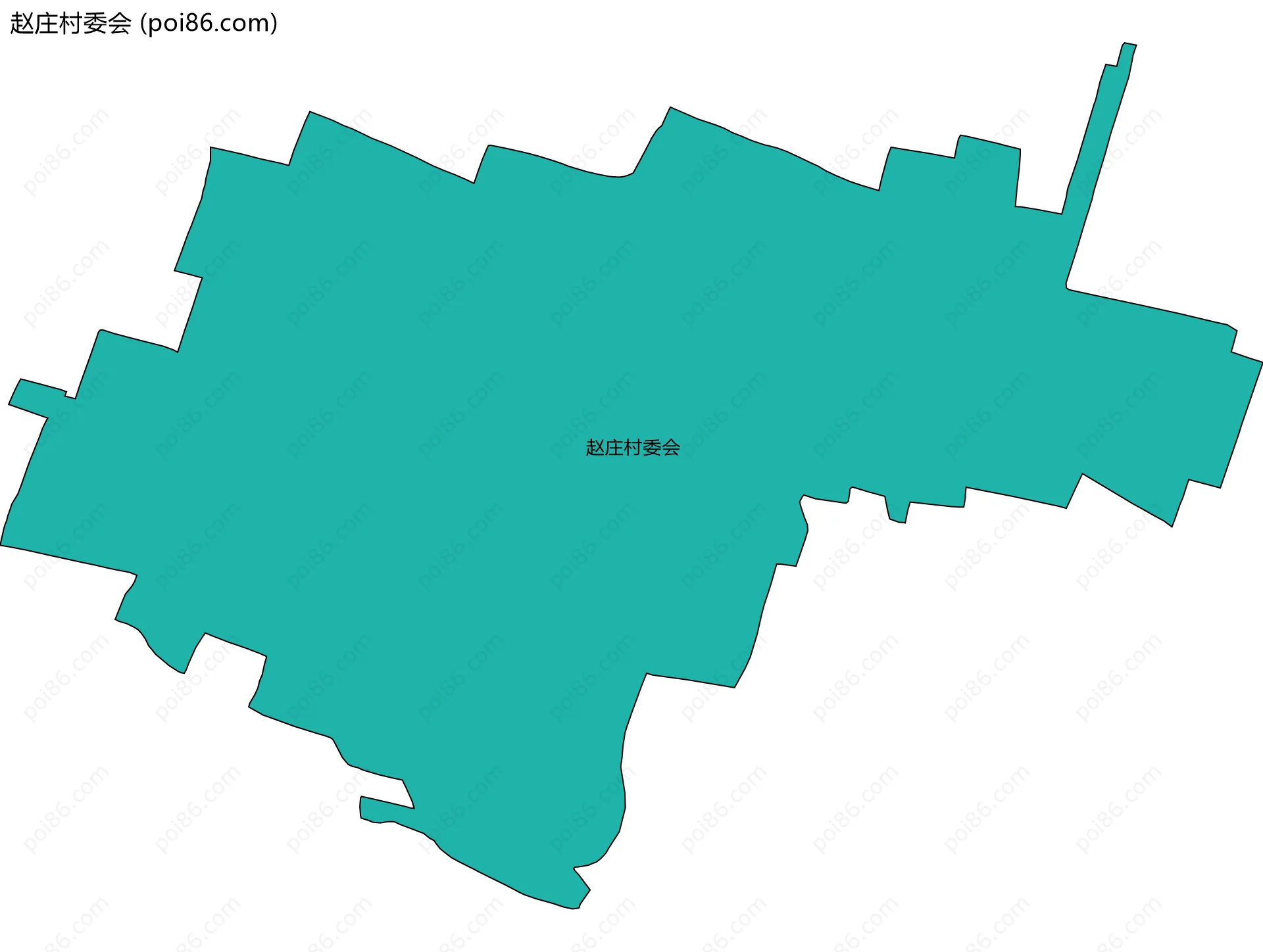 赵庄村委会边界地图