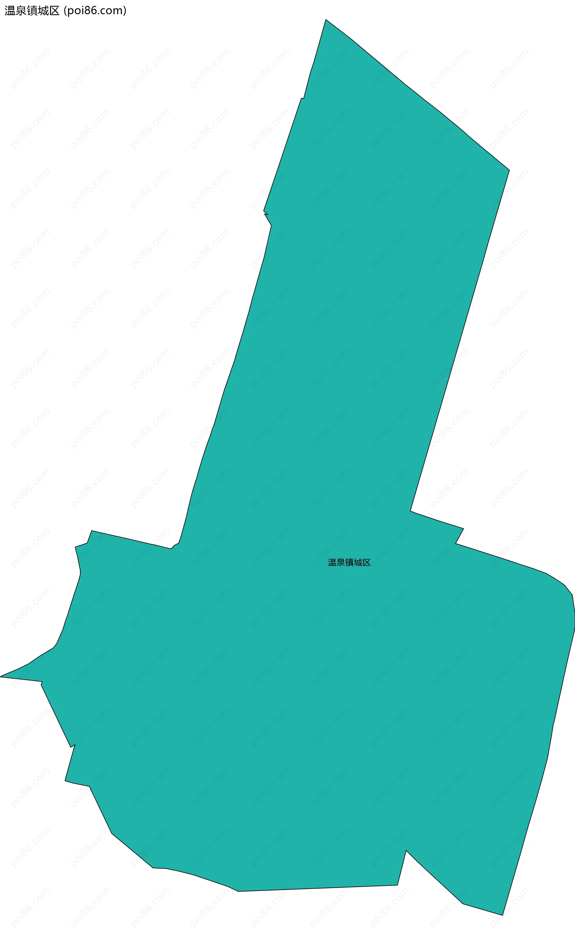 温泉镇城区边界地图