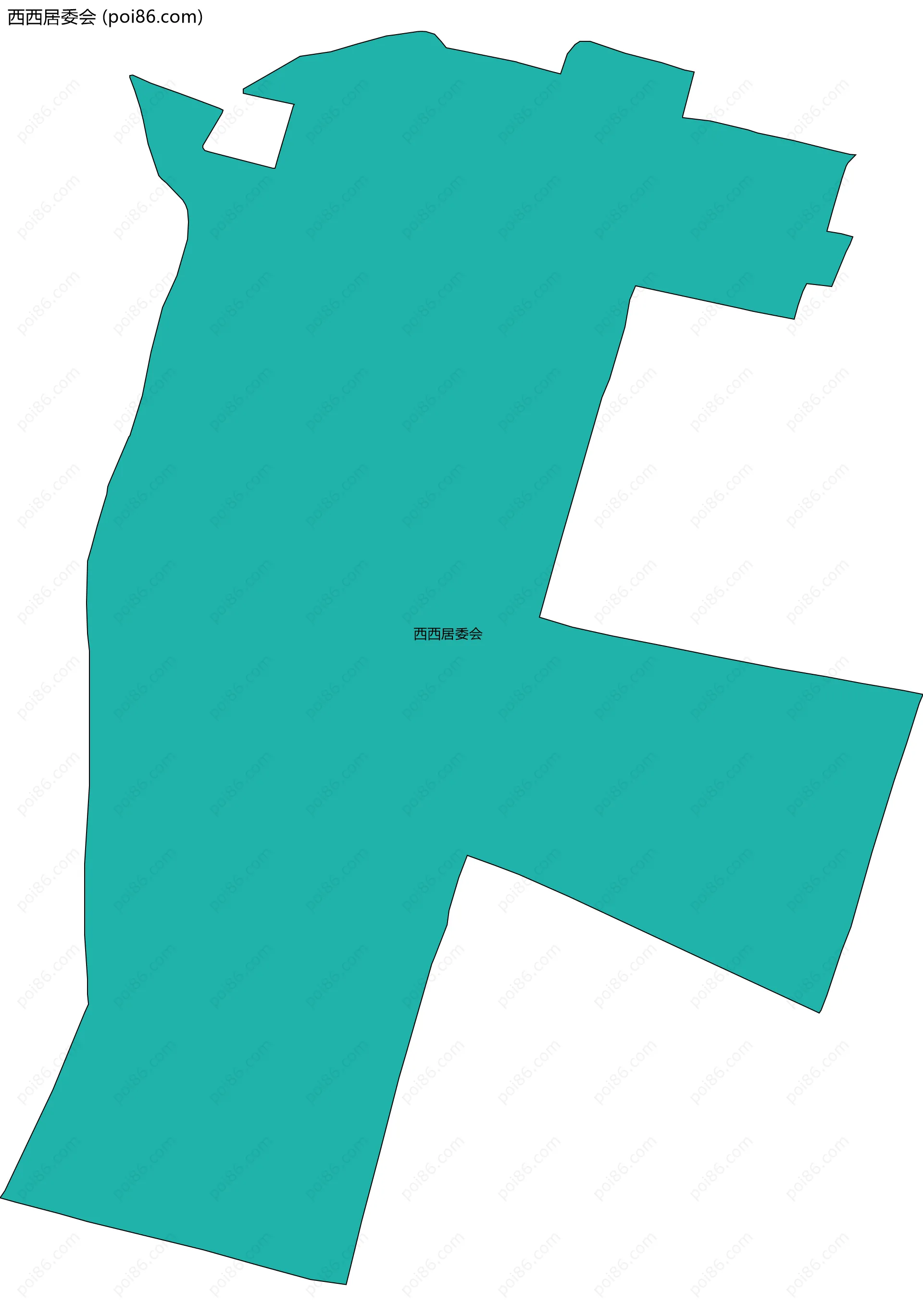 西西居委会边界地图