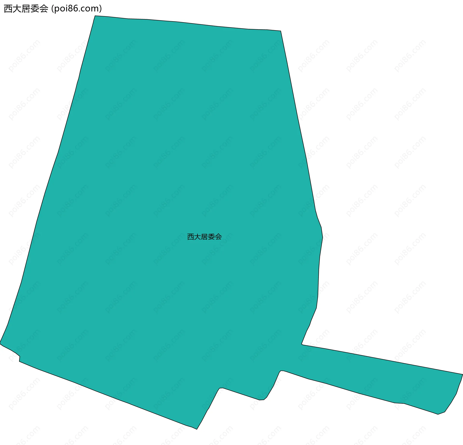 西大居委会边界地图