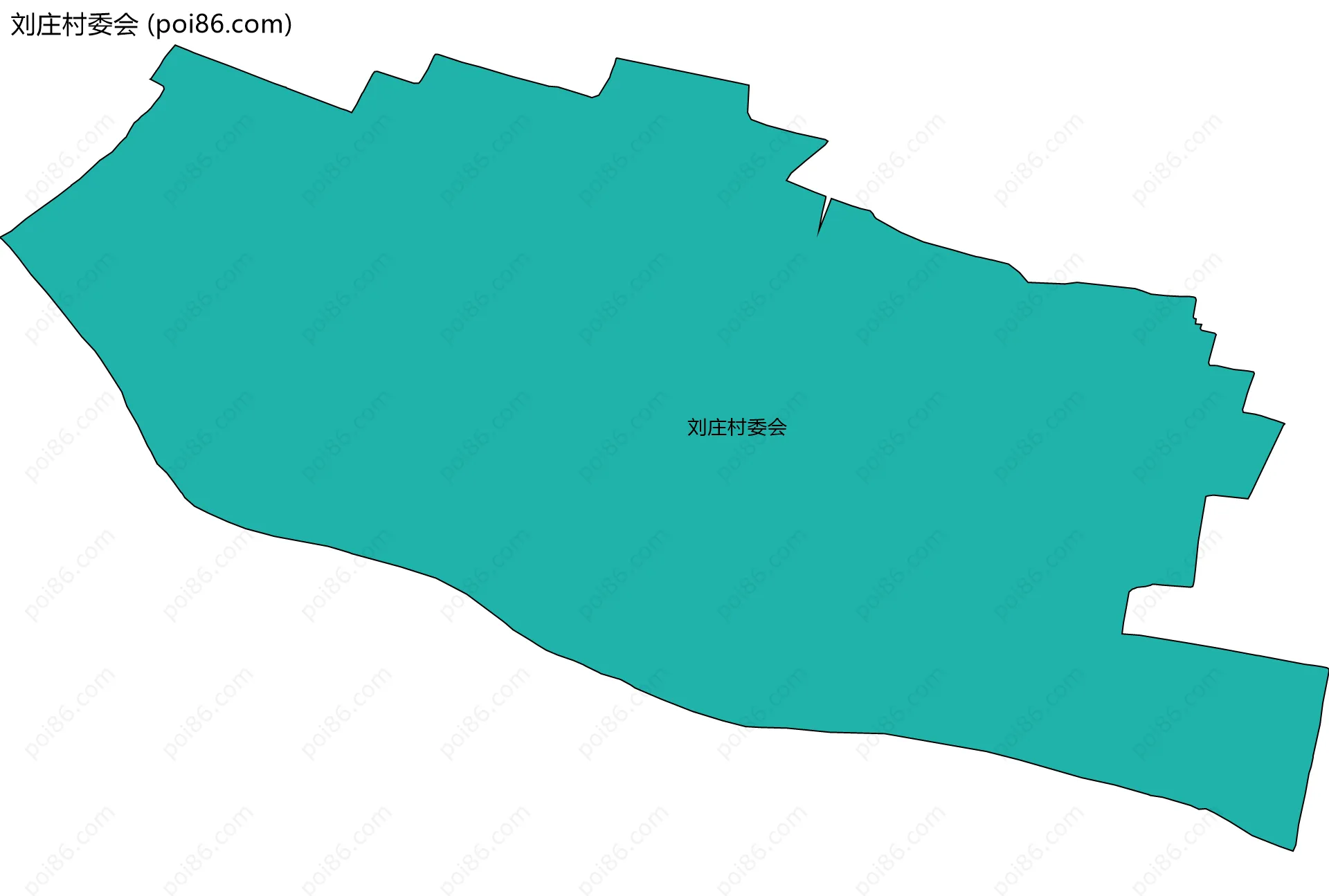 刘庄村委会边界地图