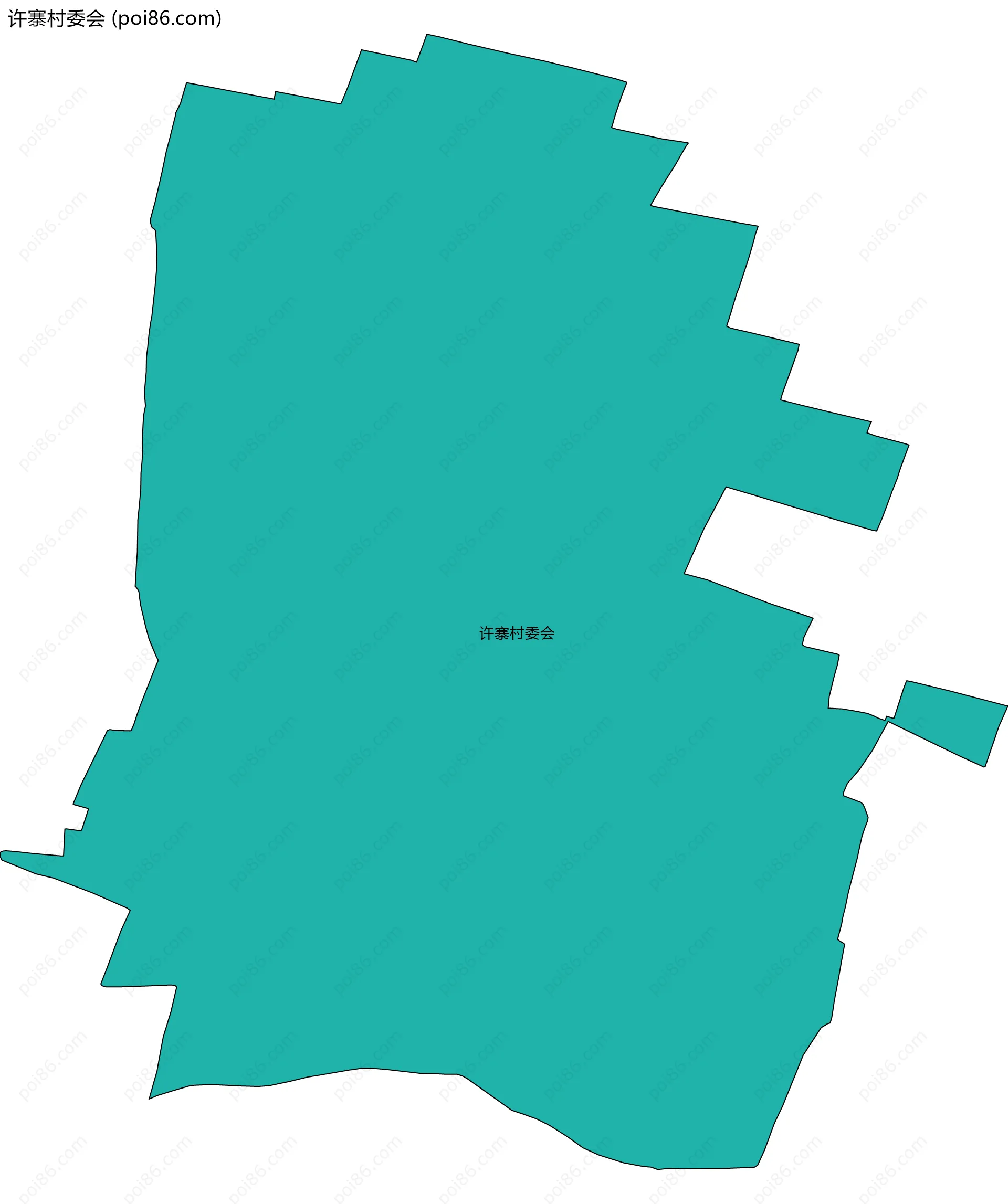 许寨村委会边界地图