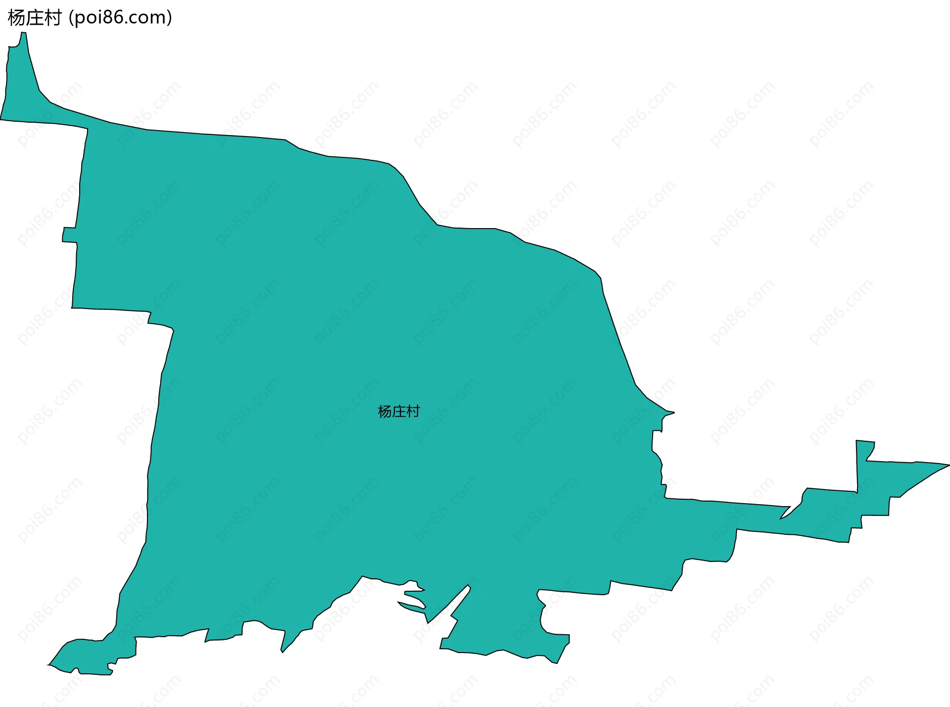 杨庄村边界地图