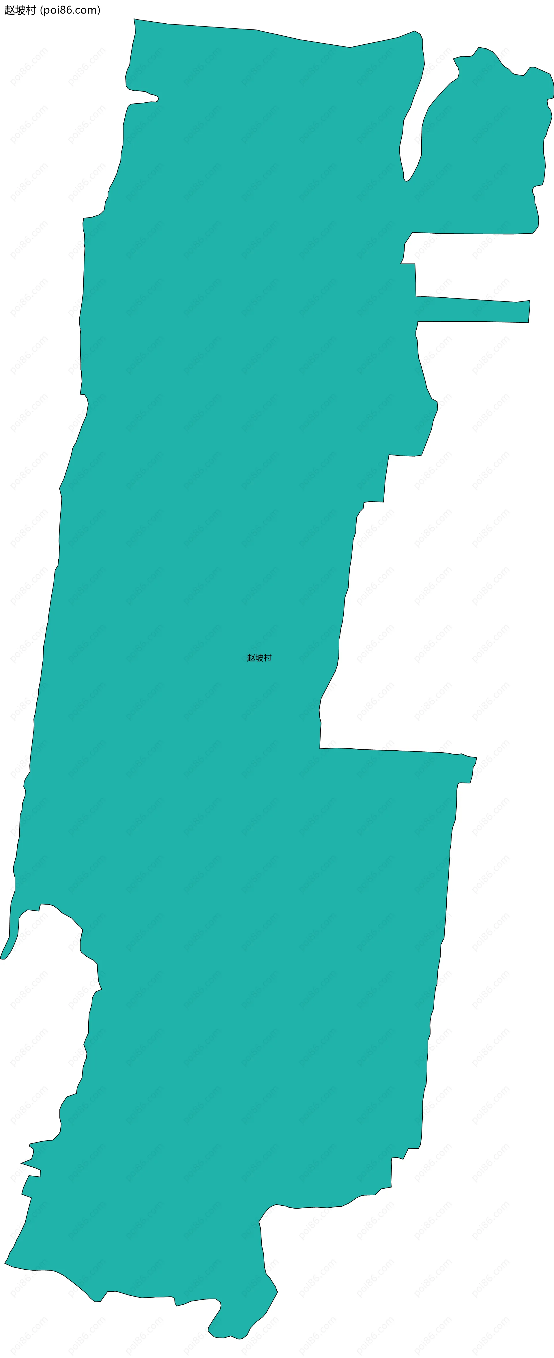 赵坡村边界地图