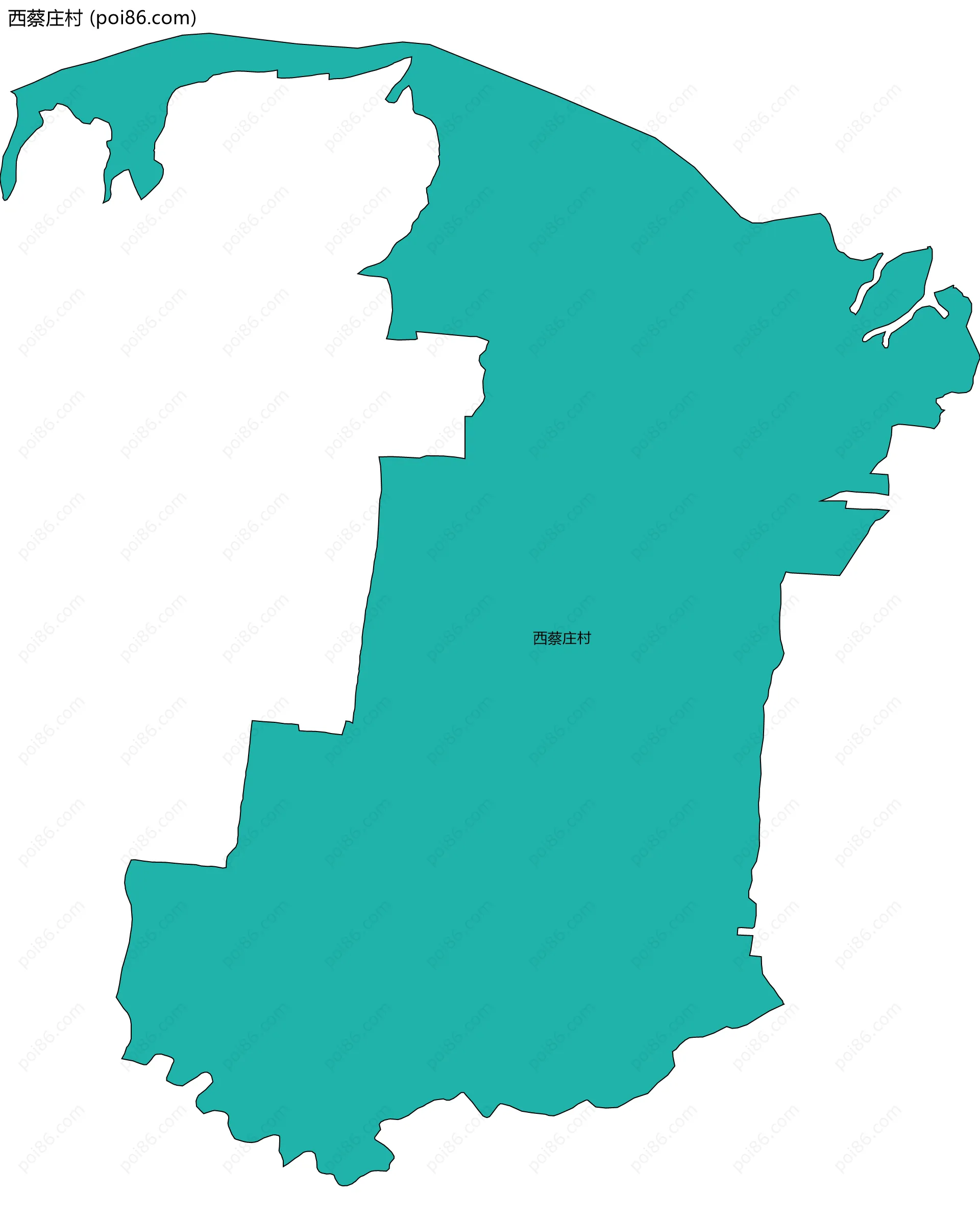 西蔡庄村边界地图