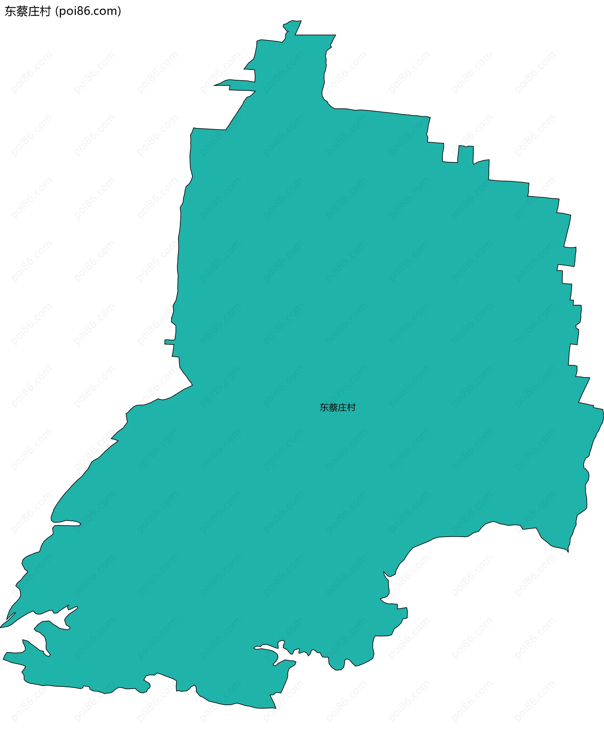 东蔡庄村边界地图