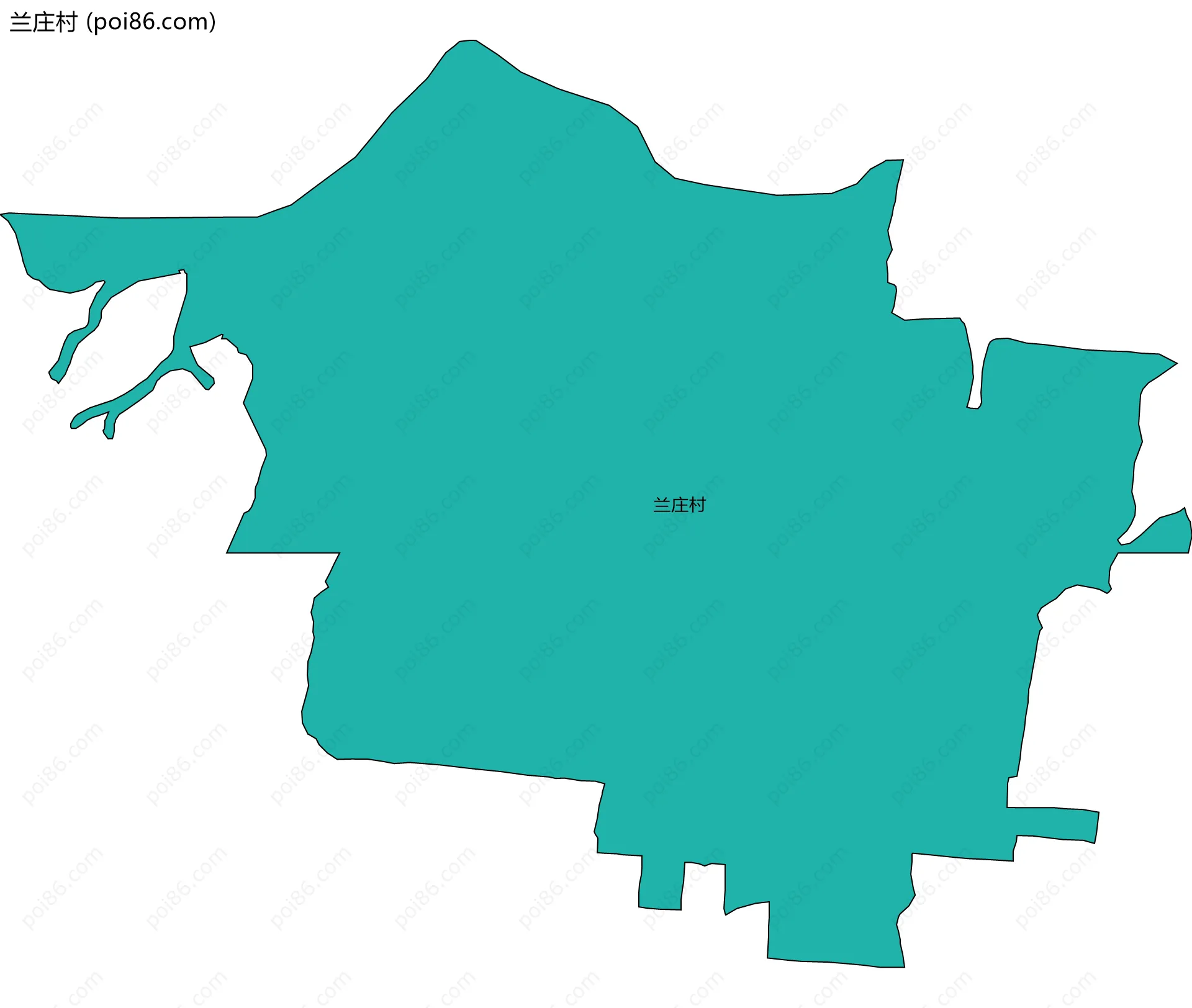 兰庄村边界地图