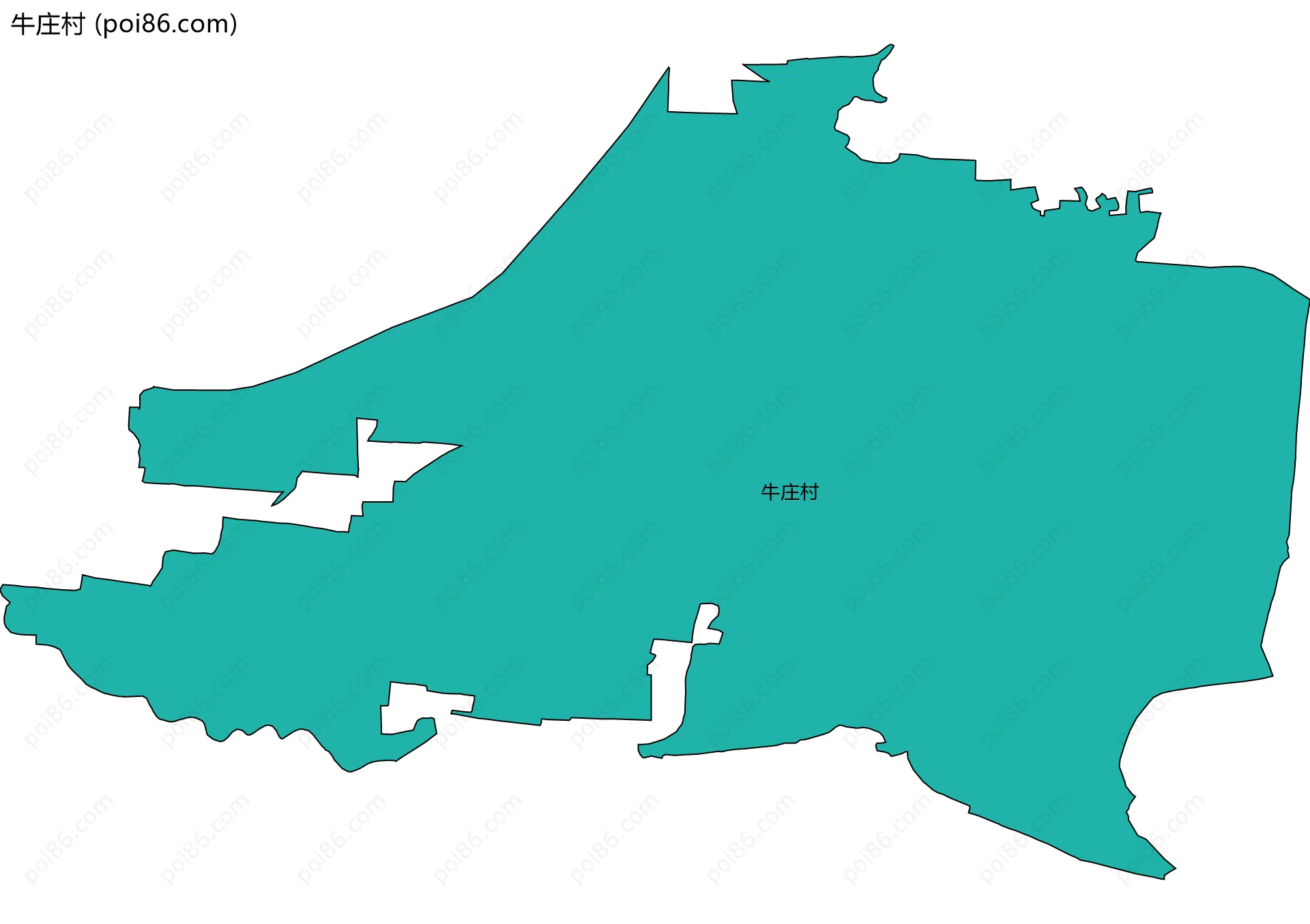 牛庄村边界地图