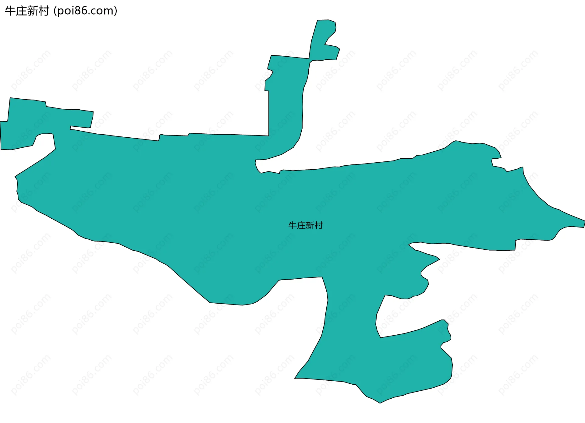 牛庄新村边界地图