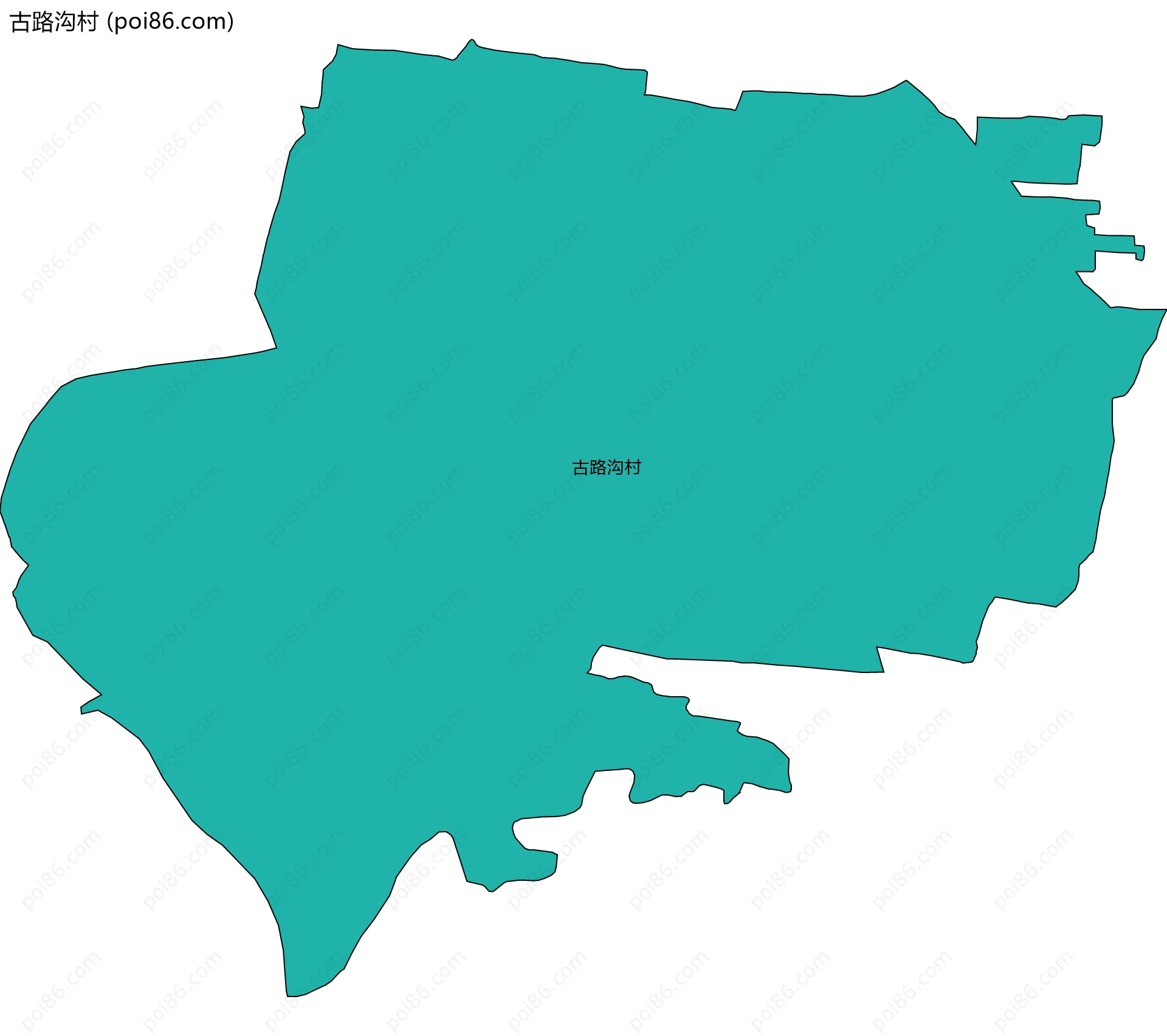 古路沟村边界地图