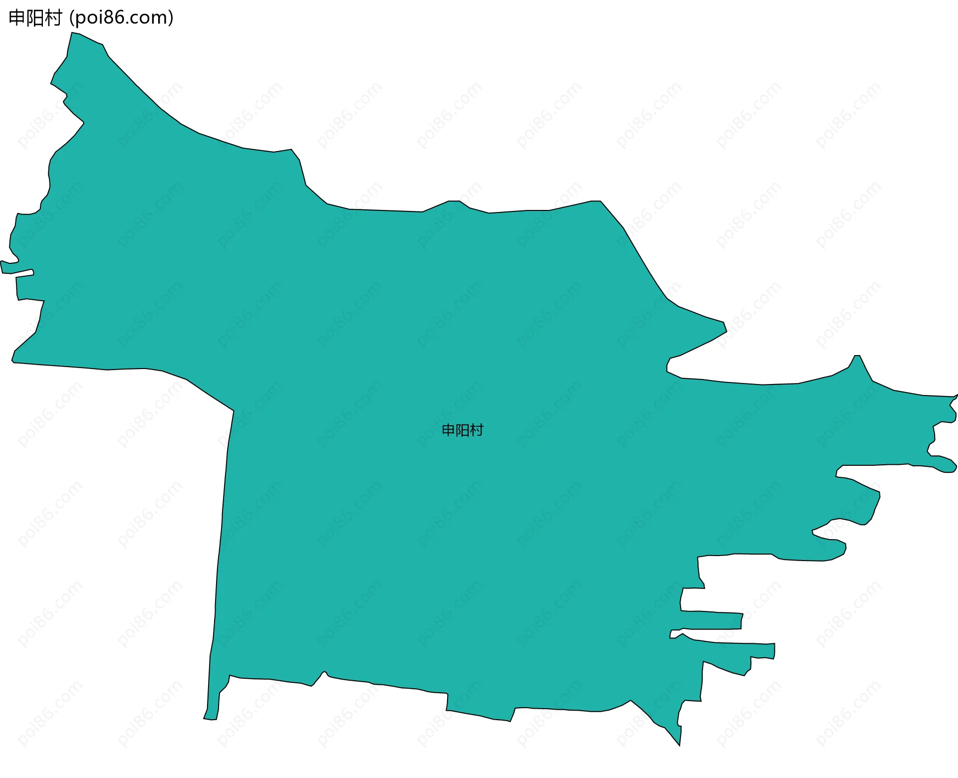 申阳村边界地图