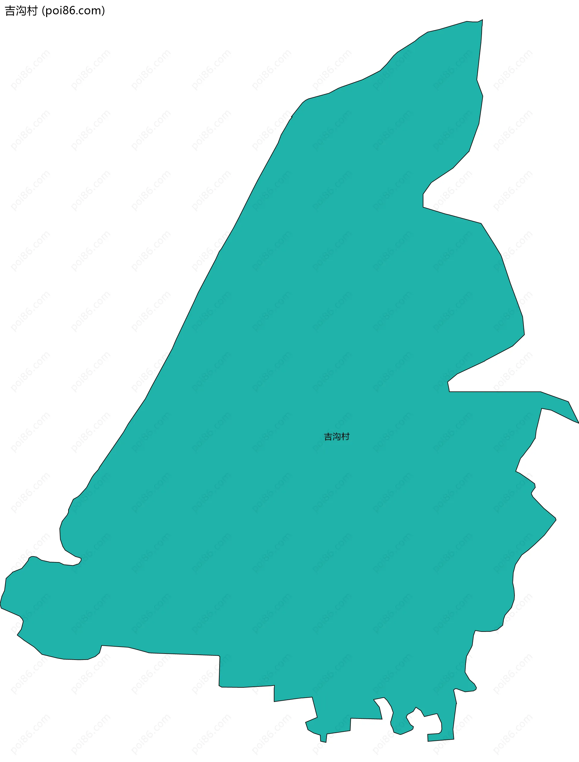 吉沟村边界地图