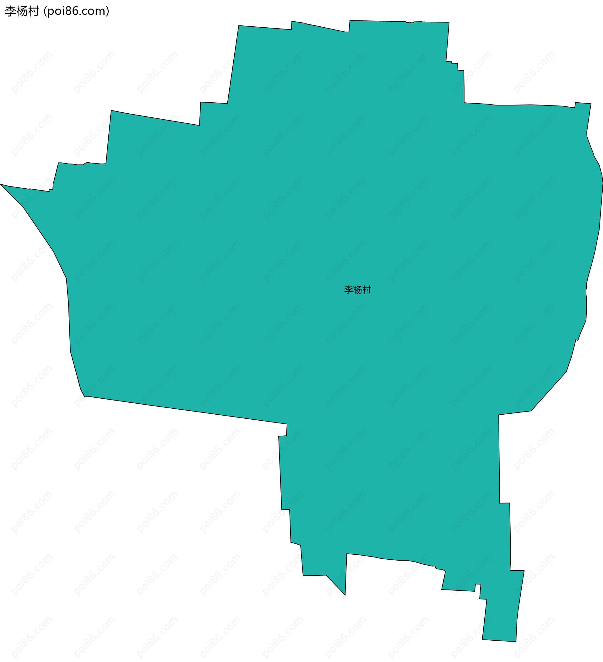 李杨村边界地图