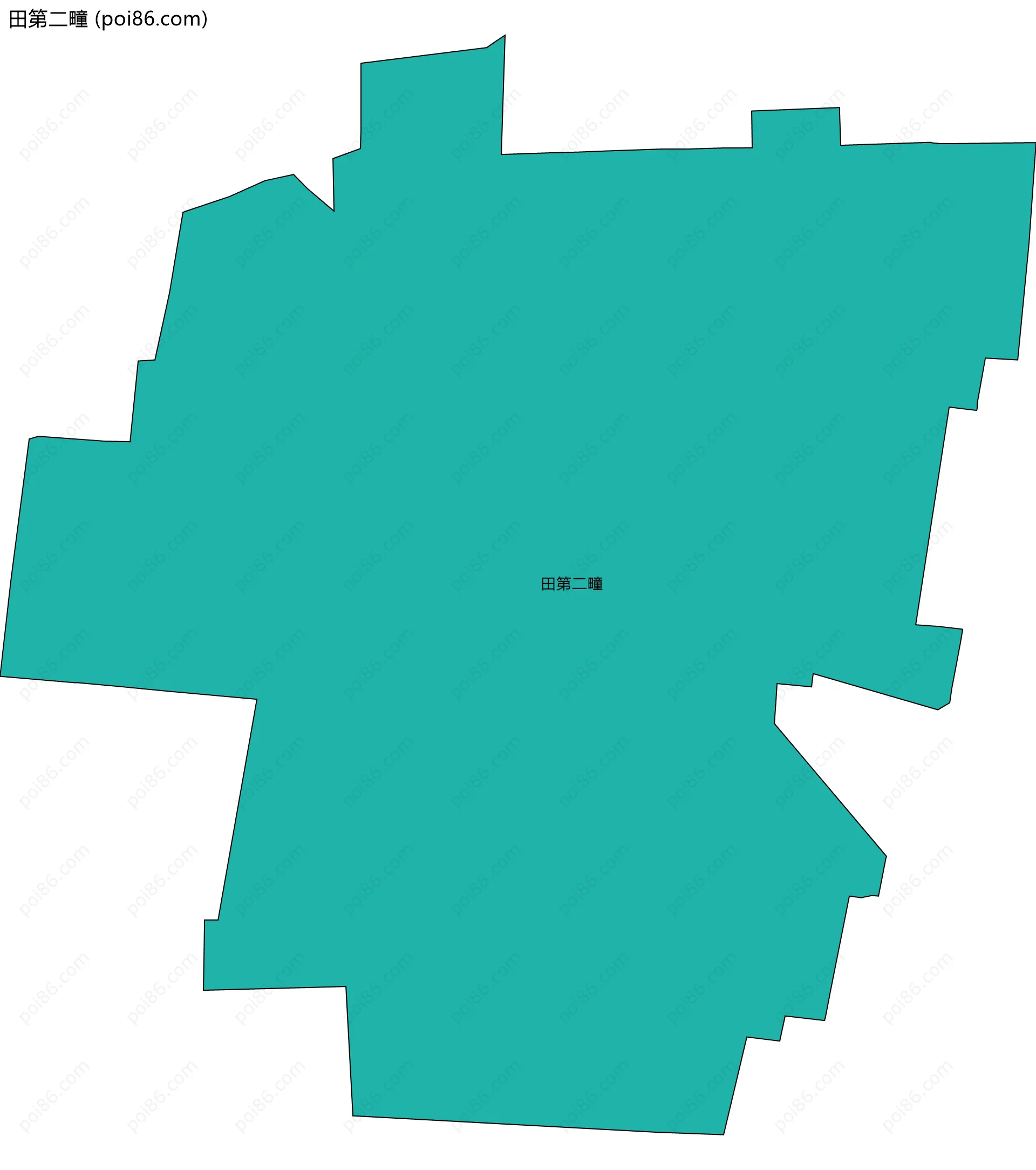 田第二疃边界地图