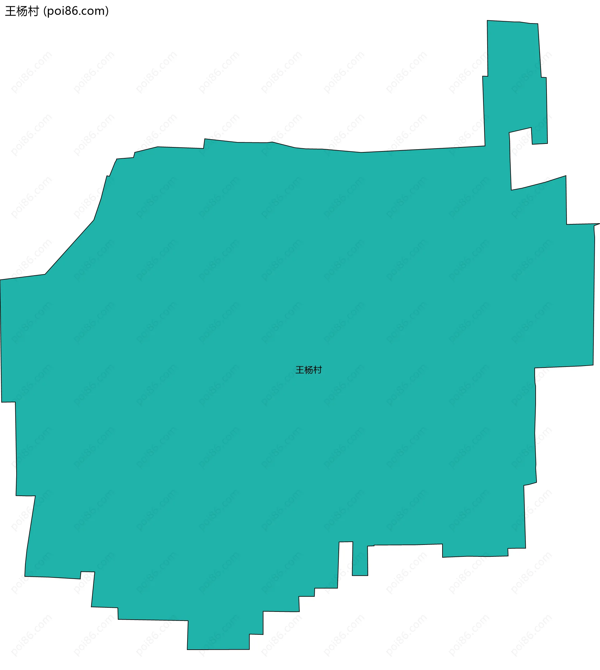 王杨村边界地图