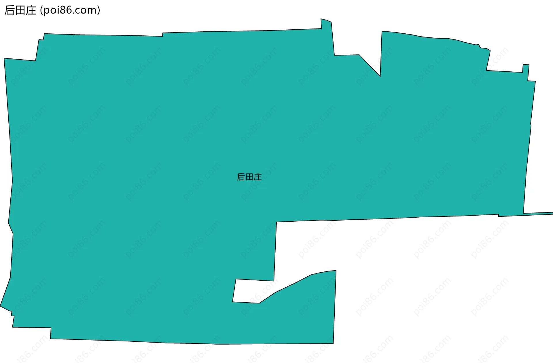 后田庄边界地图