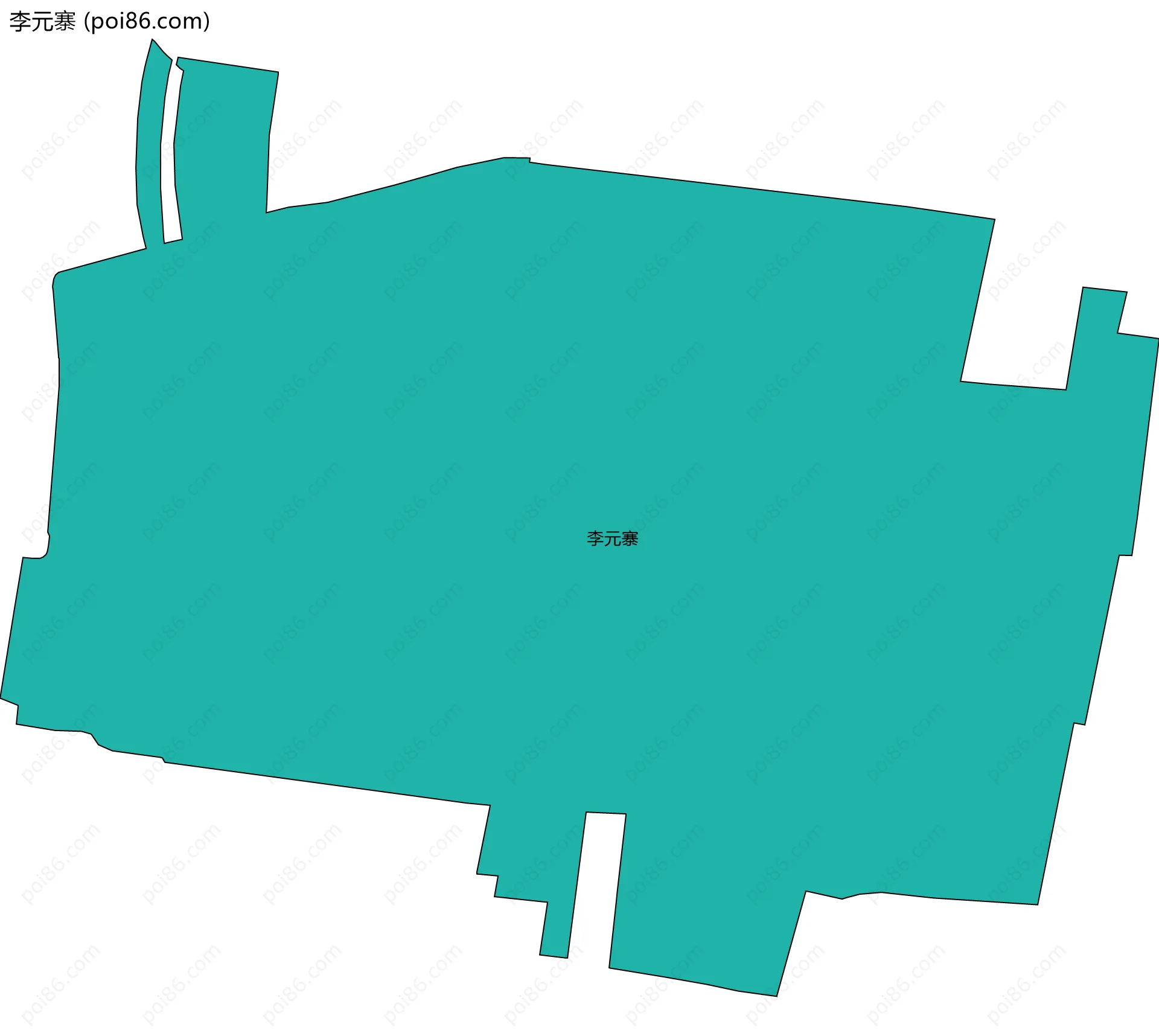 李元寨边界地图