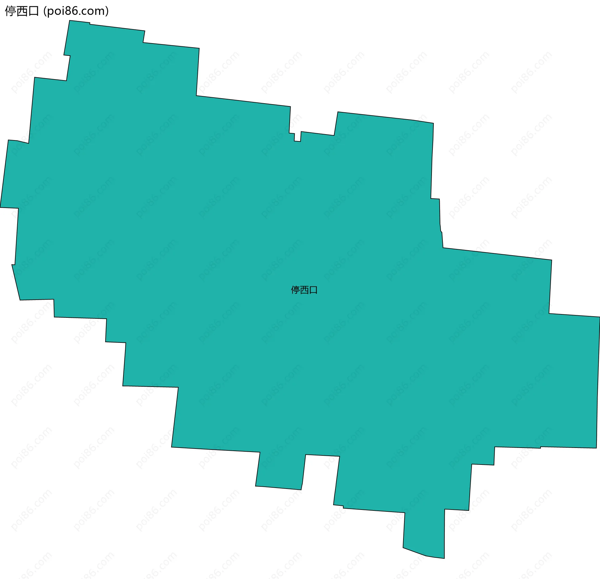 停西口边界地图
