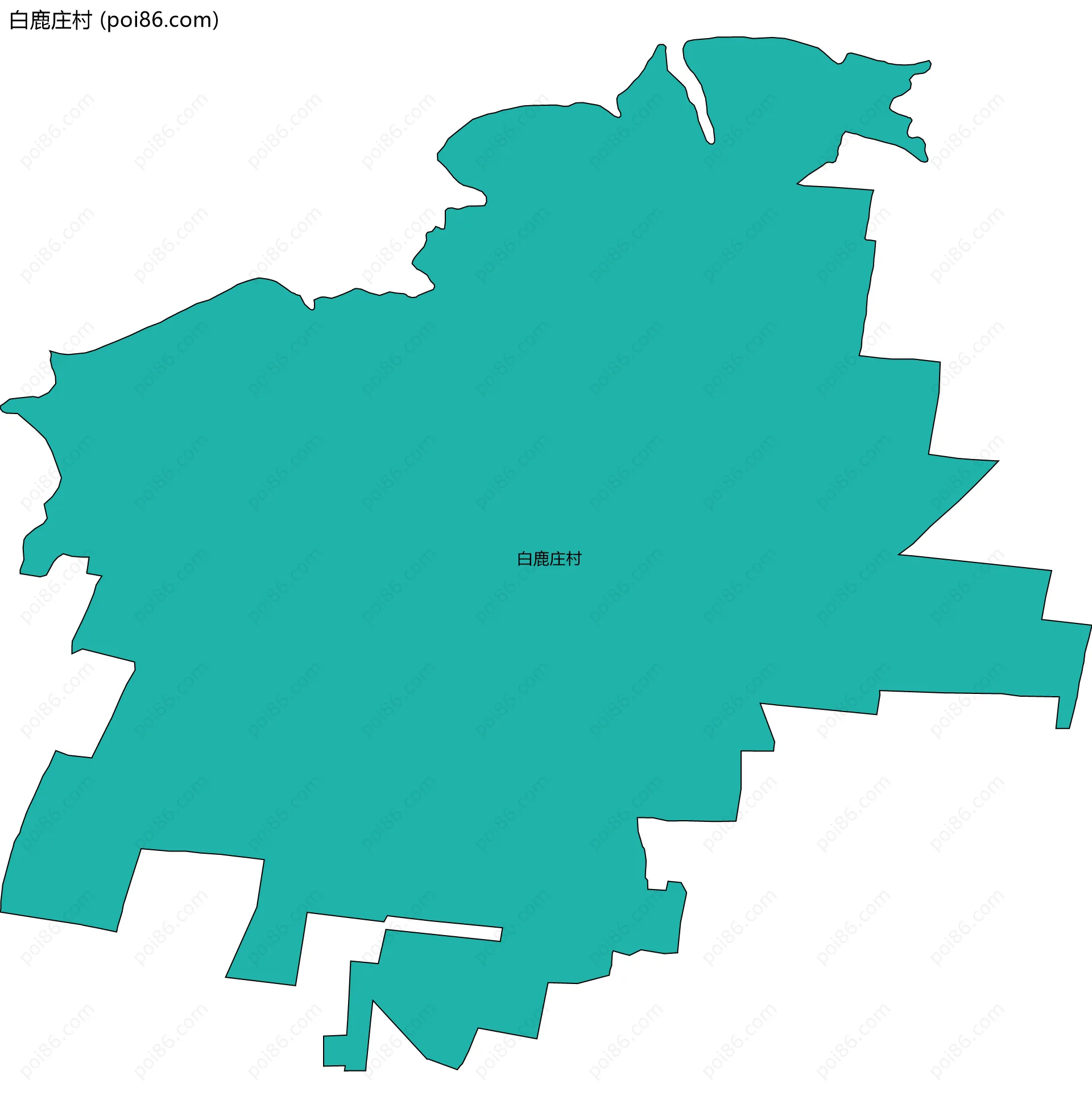 白鹿庄村边界地图