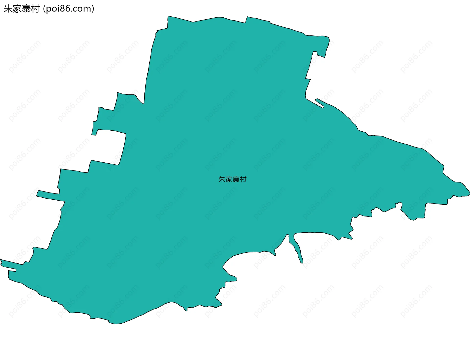 朱家寨村边界地图